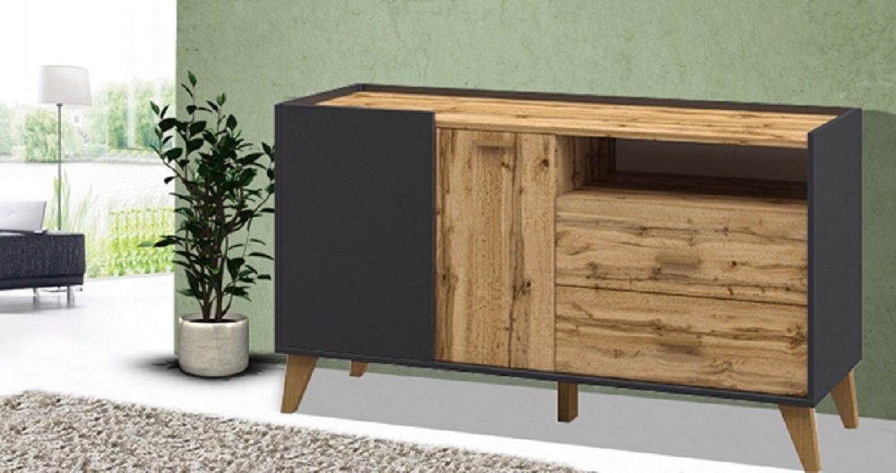 Feldmann-Wohnen Sideboard SKANDI (Kommode), B/T/H: 134 cm x 40 cm x 74 cm | Sideboards