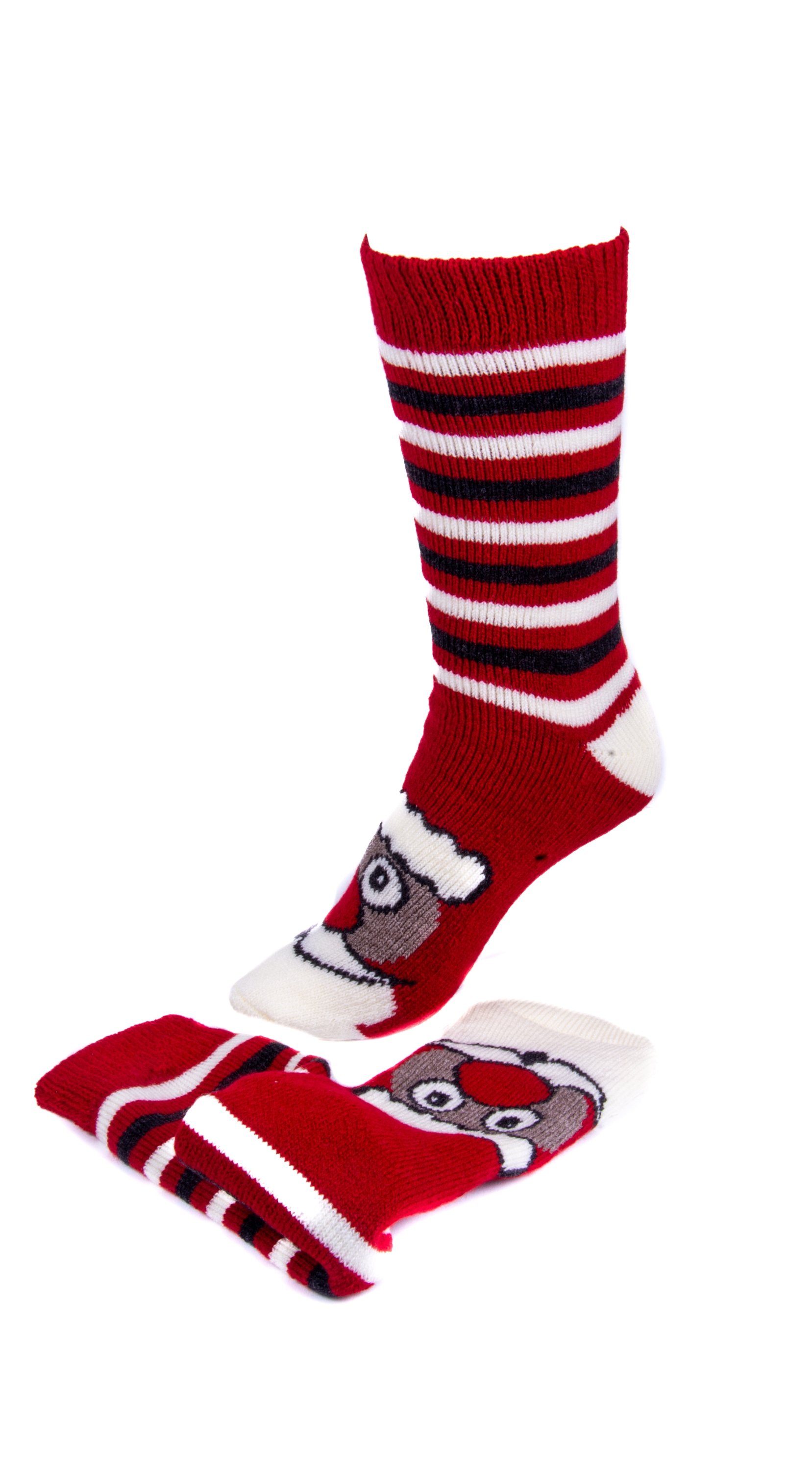 mit 3er Socken Merci Weihnachtsmann-Motiv Pack
