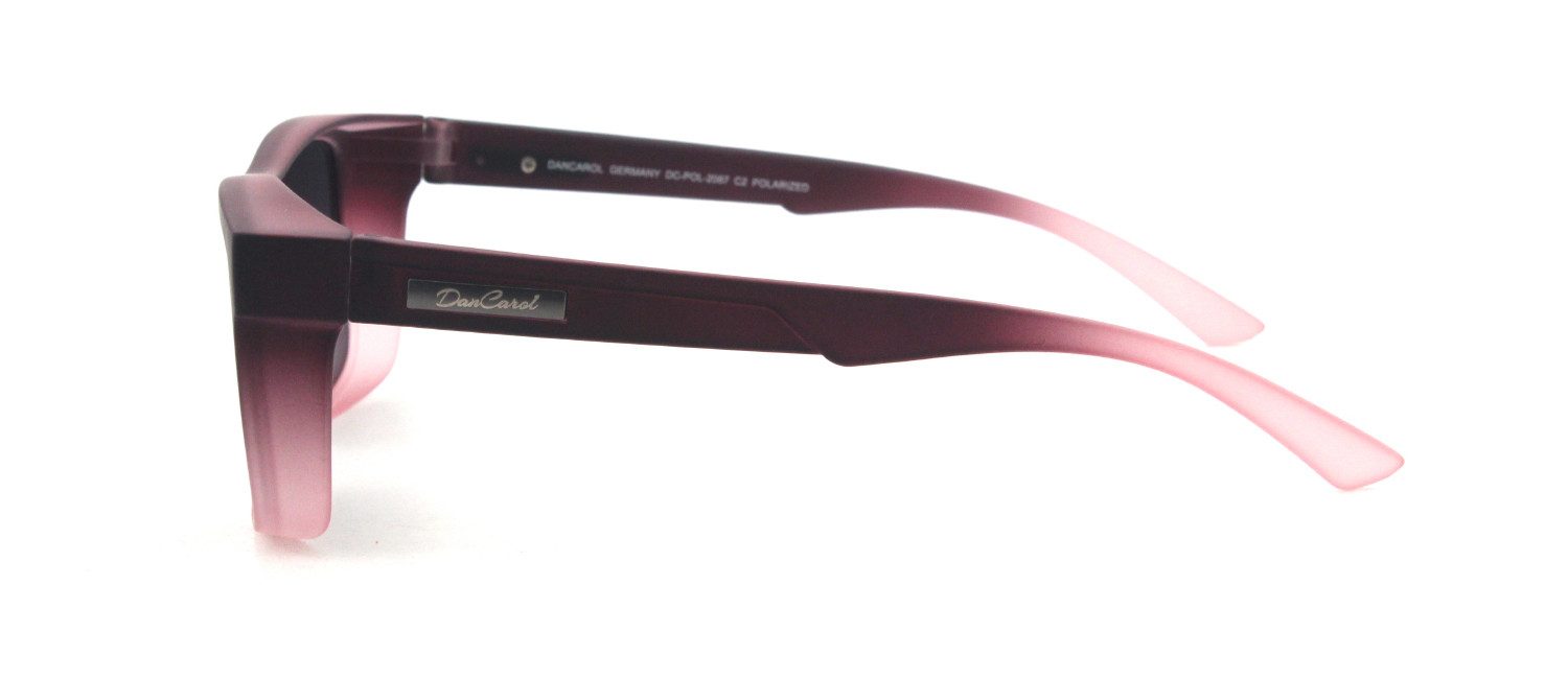 DanCarol Sonnenbrille DC-POL-2067- HI-TR90,-ideal für Brillenträger- Brillenfassung 4 cm
