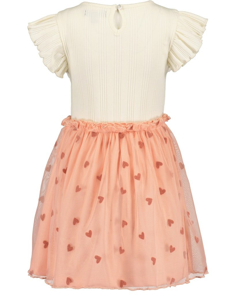 Blue Seven A-Linien-Kleid Blue Seven Mädchen Kleid Kurzarm HerzenTüllrock off-white flamingo (kein Set, 1-tlg) – Bild 2 von 3