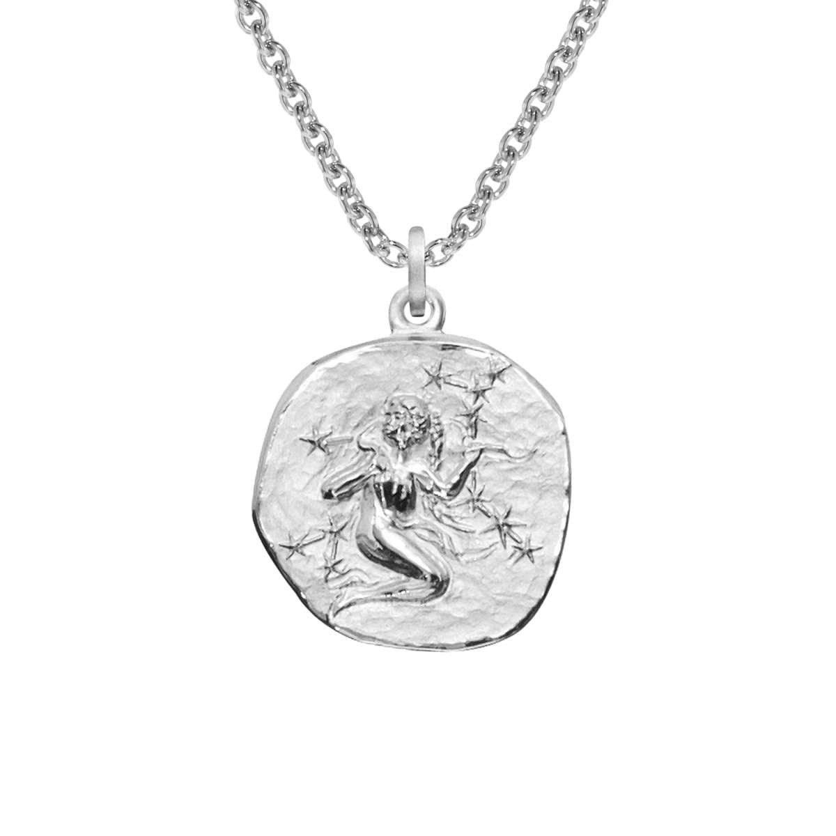 trendor Kette mit Anhänger 08441-09, Sternzeichen Jungfrau mit 925 Silber Ø 16 mm