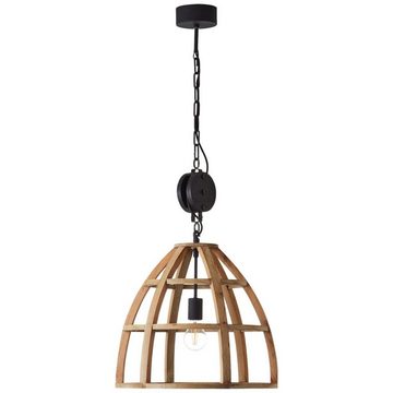 Brilliant Pendelleuchte Matrix Nature, Lampe Matrix Nature Pendelleuchte 47cm antik holz/schwarz korund 1x