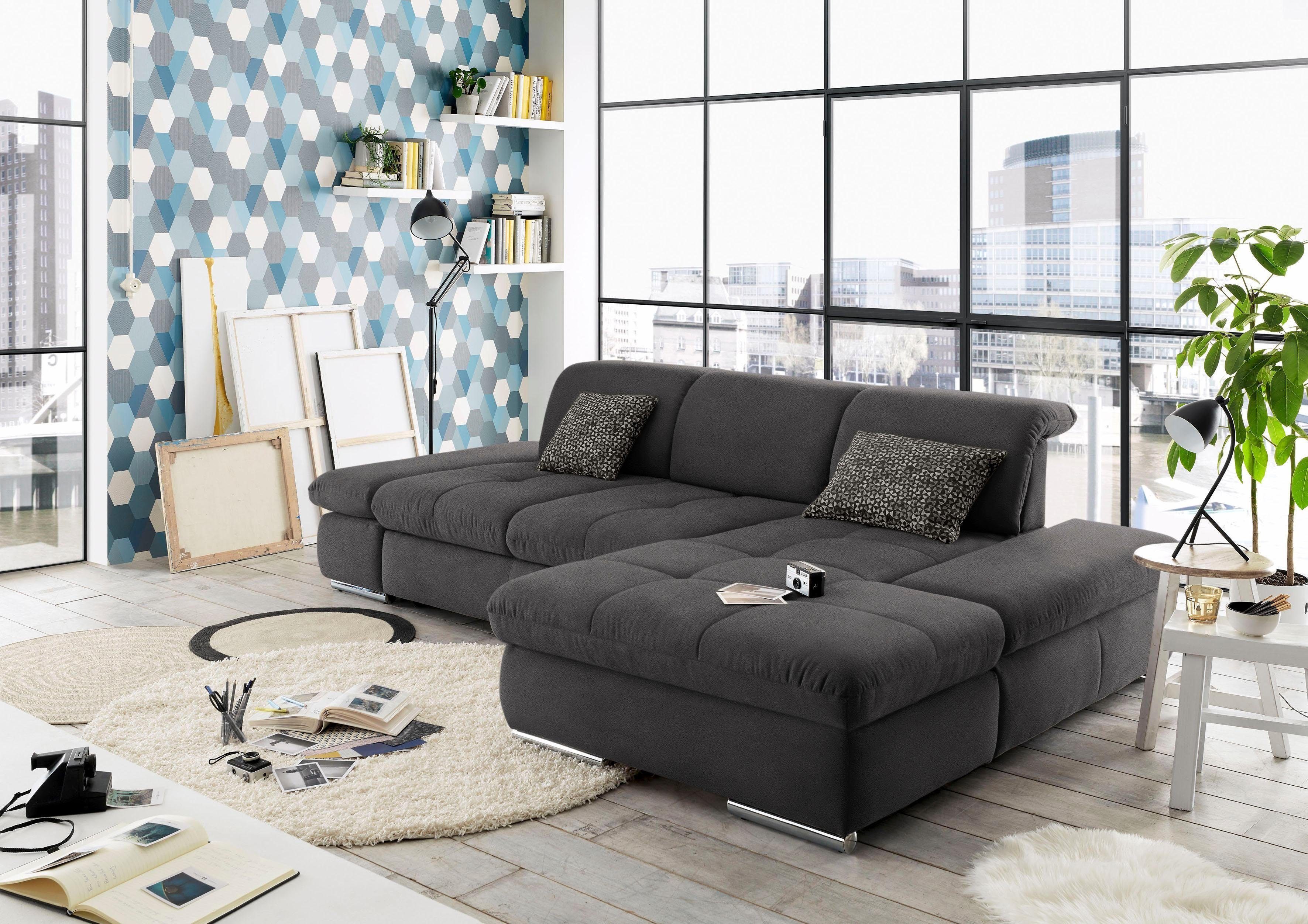 set one by Musterring Ecksofa "SO4100 V" mit verstellbaren Kopfteilen, wahl günstig online kaufen