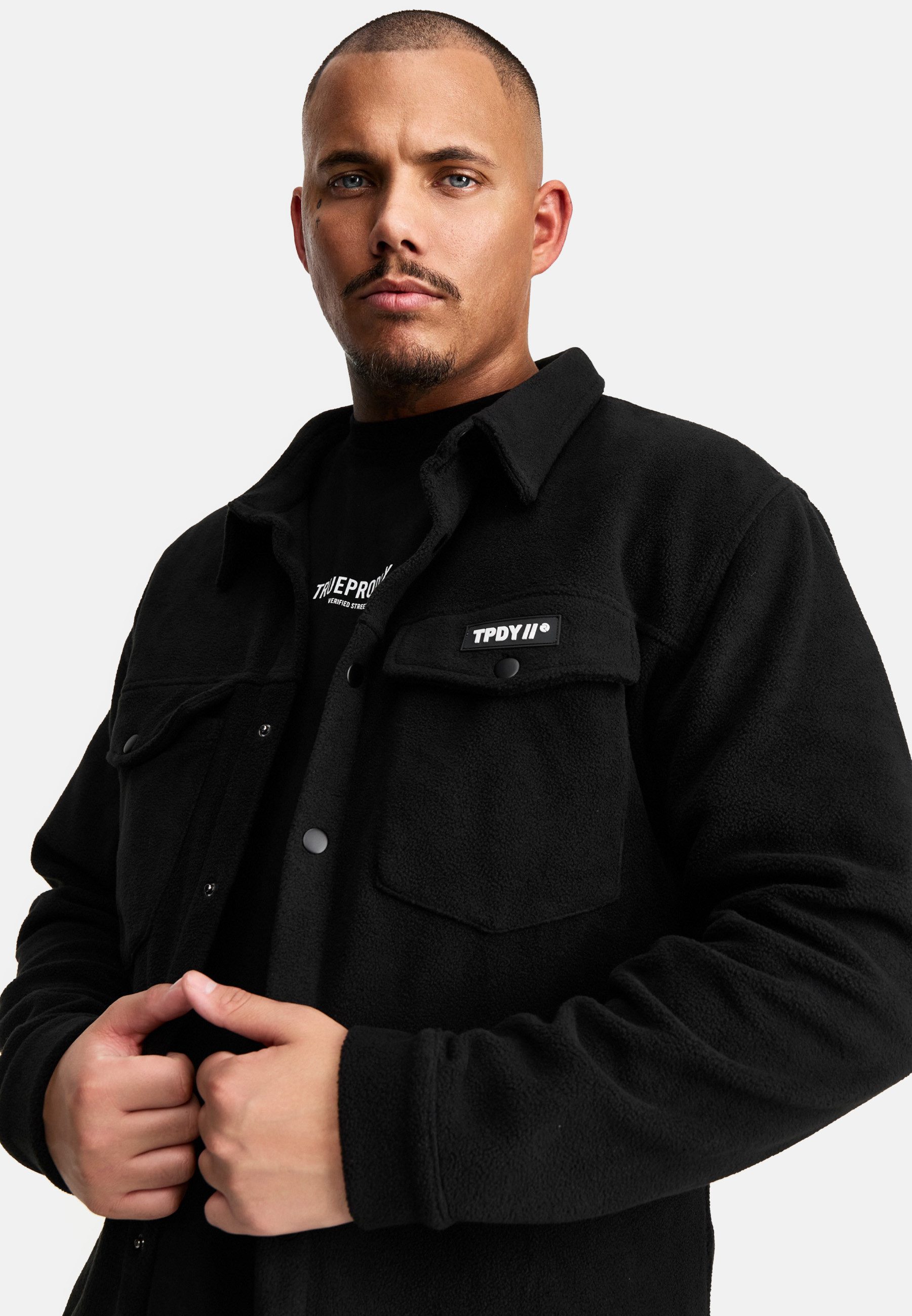 trueprodigy Langarmhemd Bill Logoapplikation und Brusttasche