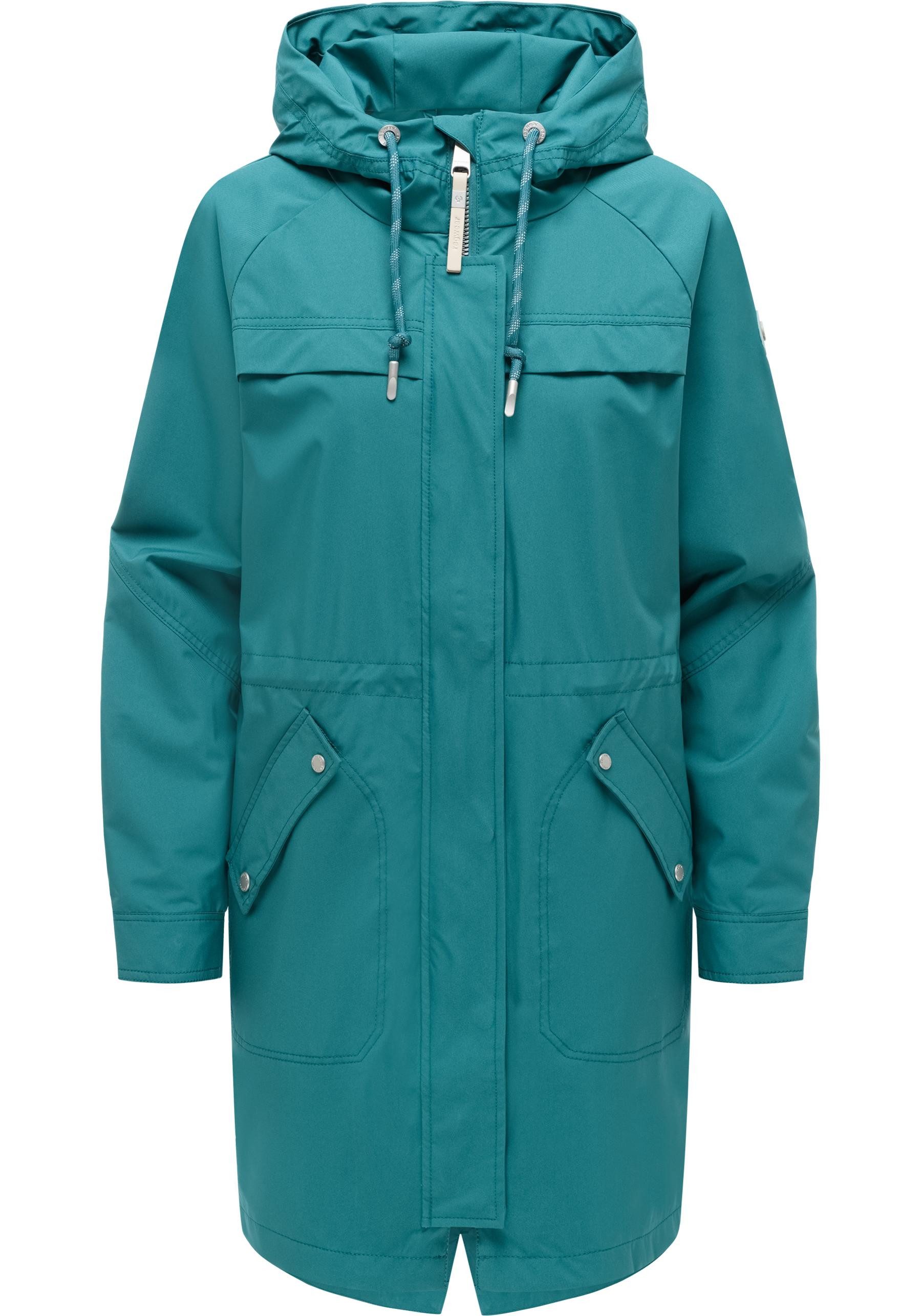 Ragwear Regenmantel Ximenna wasserdichter und atmungsaktiver Damen Übergangsparka