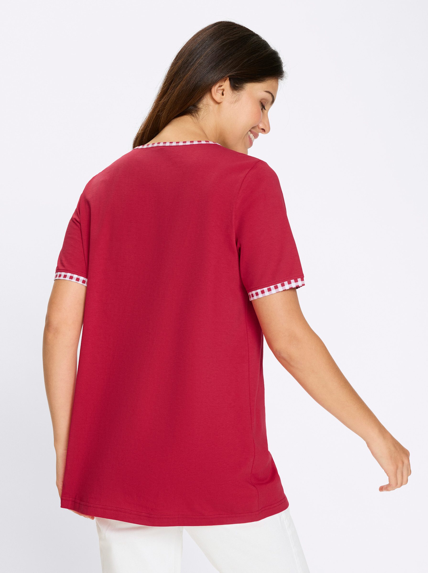 Sieh an! T-Shirt Longshirt Kurzarm günstig online kaufen