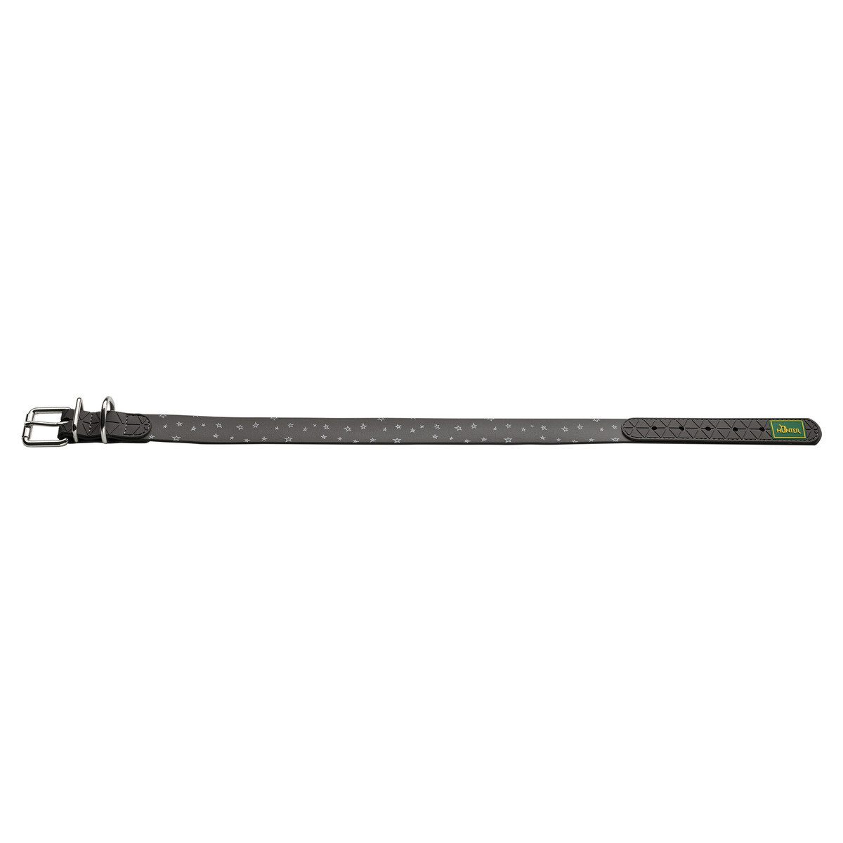 Thumbnail - Hunter Tierbedarf Hunde-Halsband Halsband Convenience Reflect grau mit reflektierenden Sternen