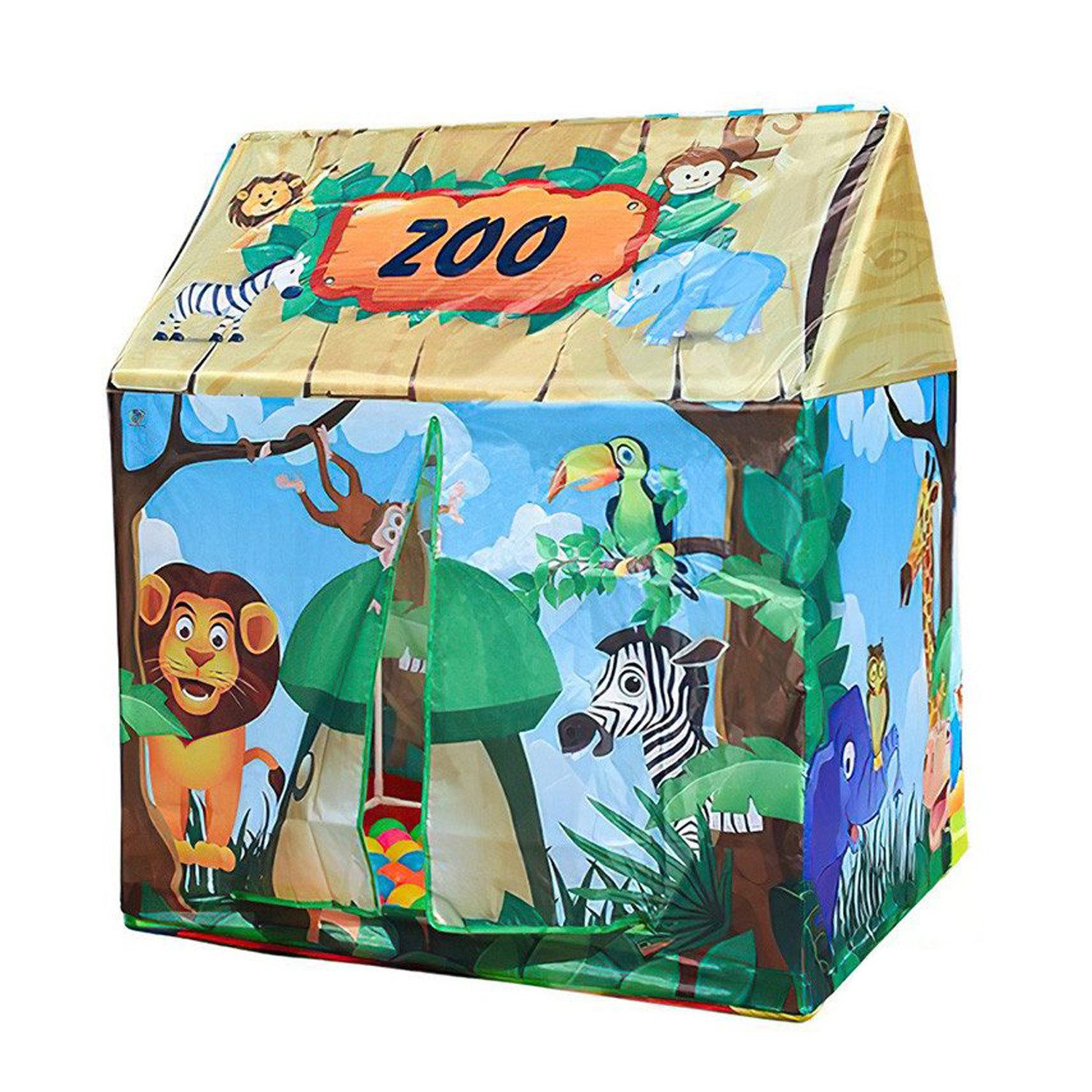 Spielzelt Kinderhauszelt Zelt Kleines Haus Waldspielstil mit Lampenschnur