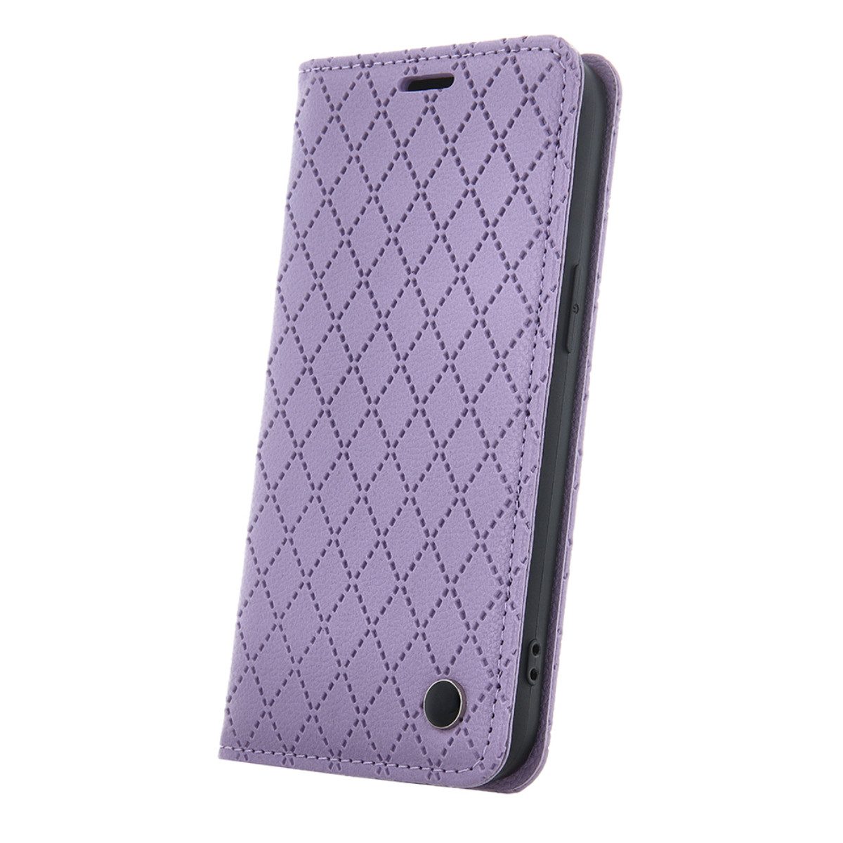 COFI 1453 Handyhülle Smart Caro für Honor 600 / Honor 600 Pro Violett Wallet Karomuster 6,57, Kariert mit Kartenfach und Standfunktion