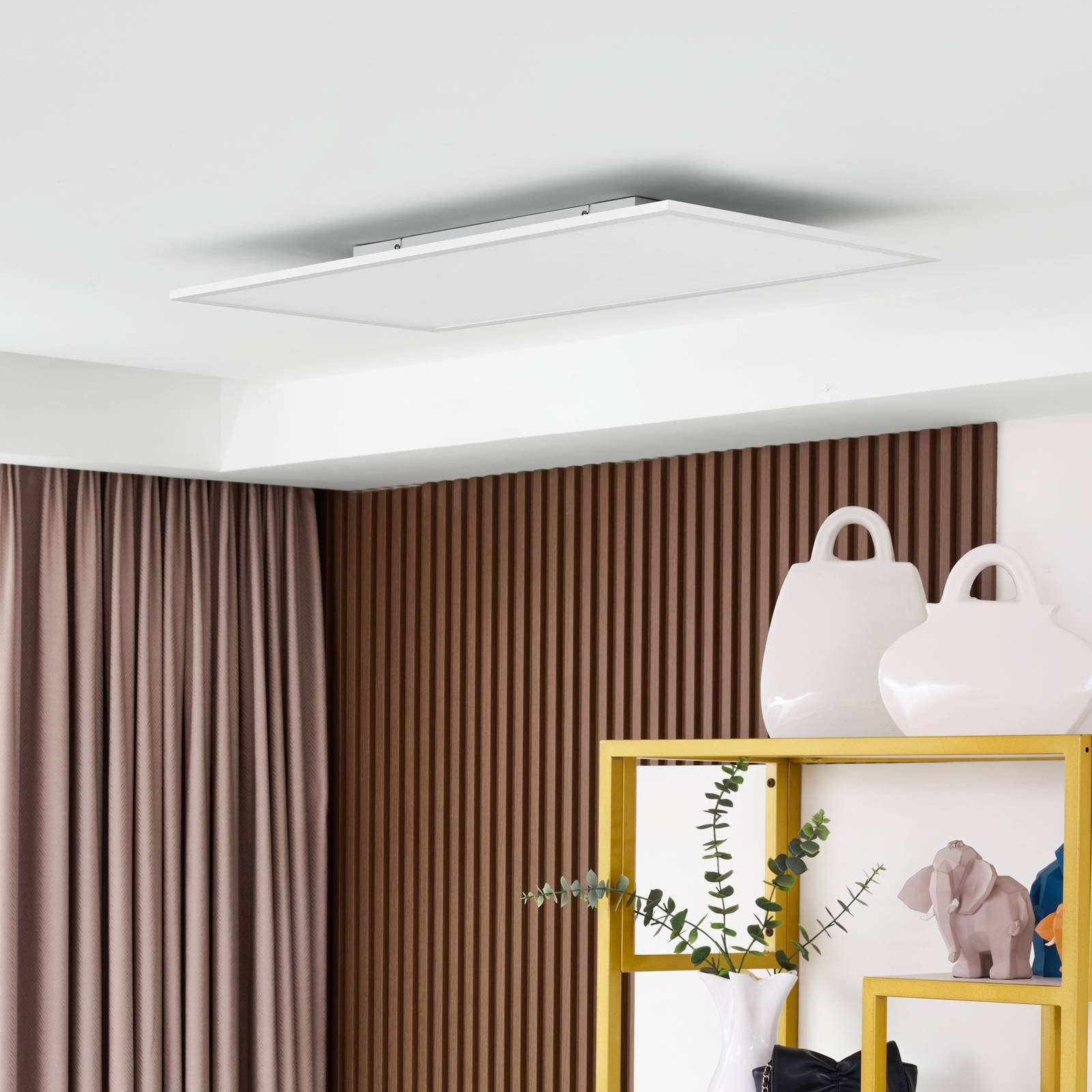 Lindby LED Panel Lamin, LED Weiß Farbwechsel warmweiß / tageslicht IP20 mit Fernbedienung, LED 41 W gesamt, Farbwechsel warmweiß / tageslicht
