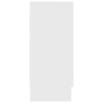 furnicato Sideboard Vitrinenschrank Weiß 120x30,5x70 cm Holzwerkstoff