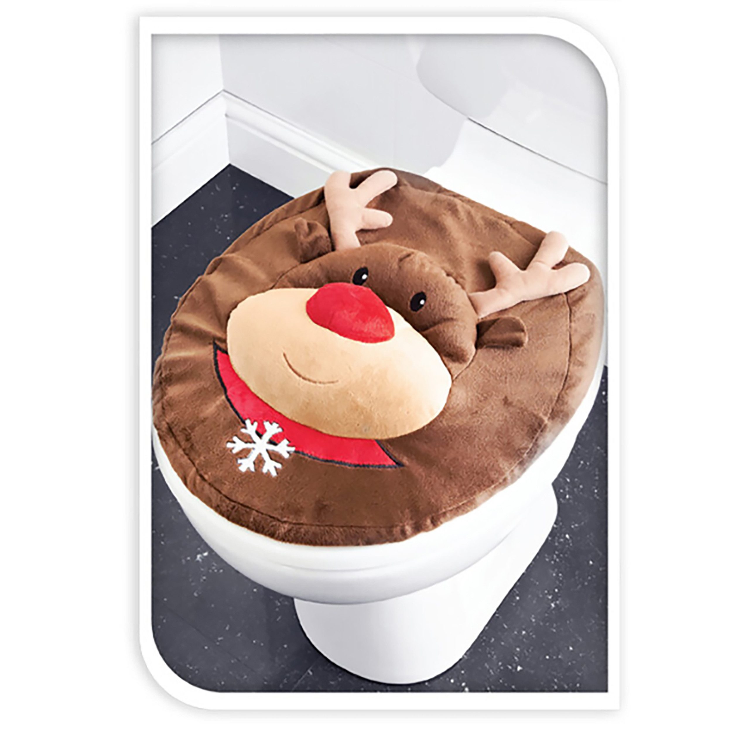 Annastore WC-Deckelbezug Lustiger WC Sitzbezug Nikolaus für Weihnachten Toi günstig online kaufen