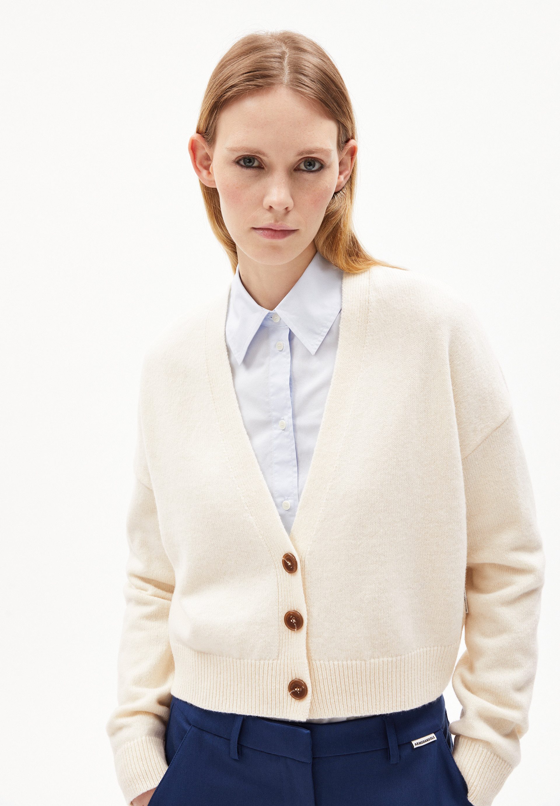 Armedangels Cardigan DAMIRAA REGLANA (Oversized Fit) Strickjacke Oversized Fit aus Bio-Woll Mix