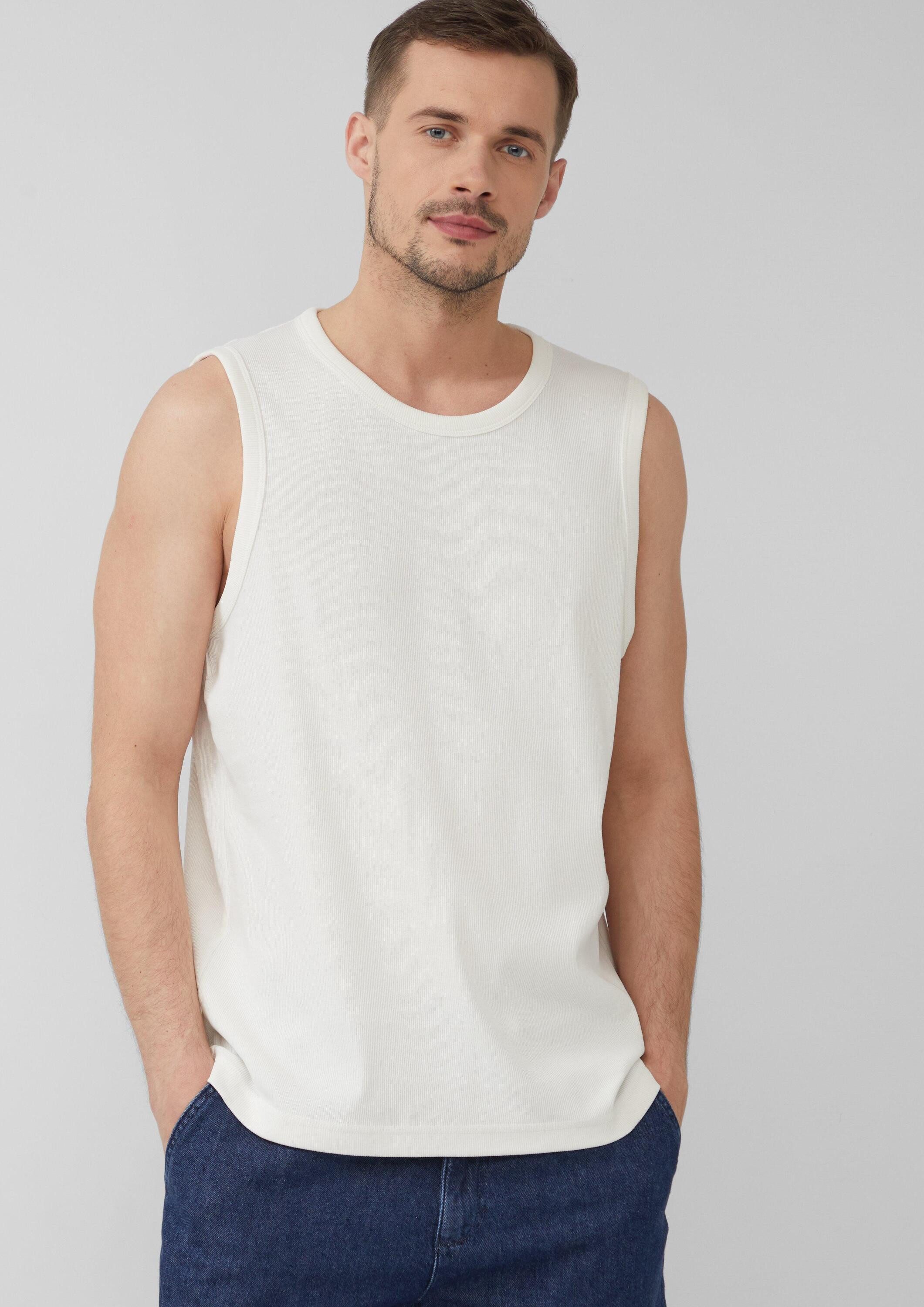 s.Oliver Muskelshirt T-Shirt Jersey-Tanktop mit Rippstruktur günstig online kaufen
