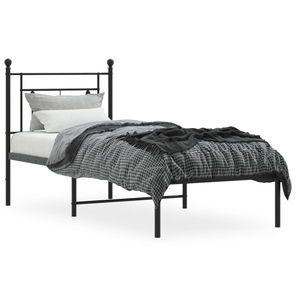 vidaXL Bett Bettgestell mit Kopfteil Metall günstig online kaufen