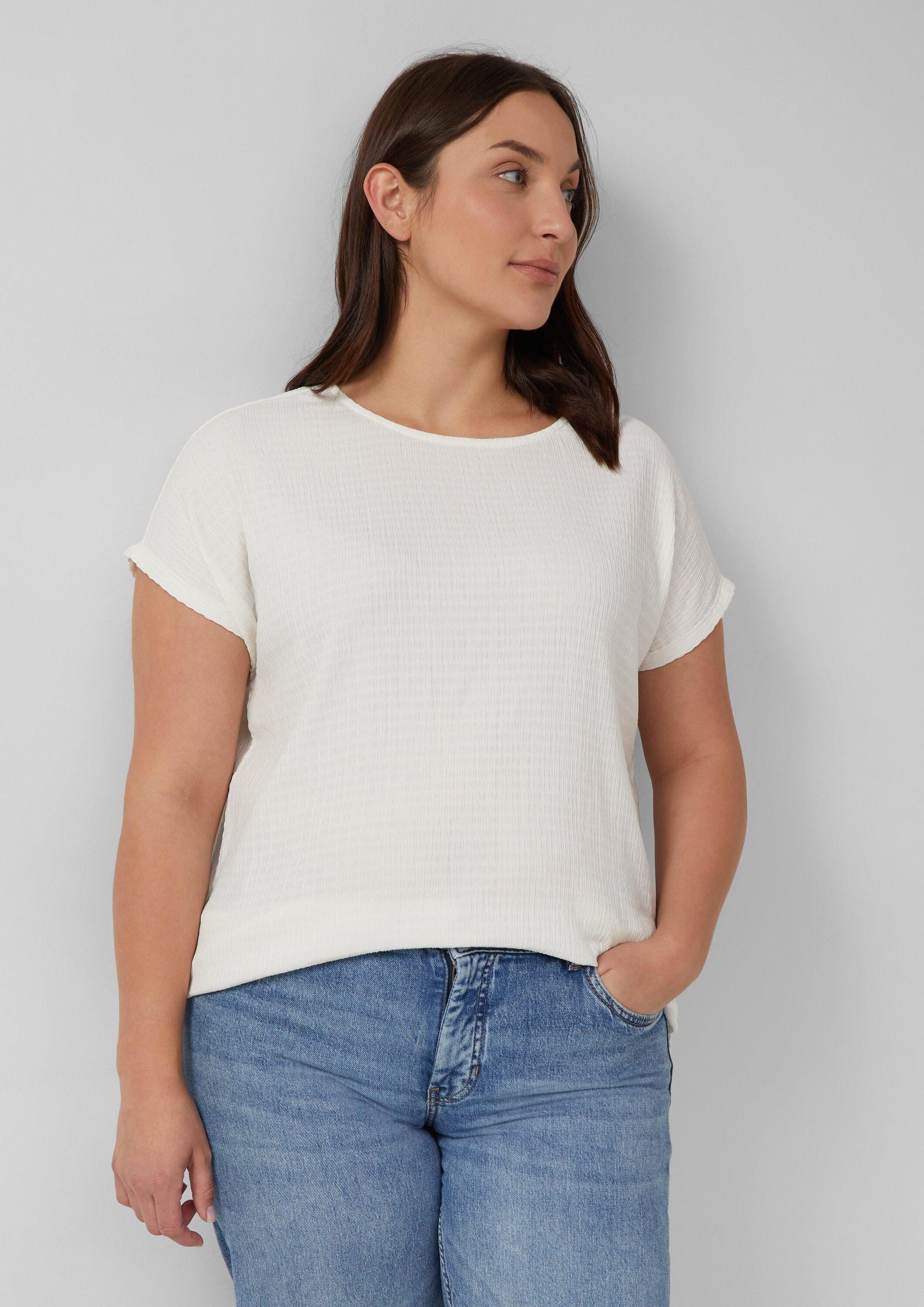 s.Oliver Kurzarmshirt T-Shirt Strukturiertes T-Shirt im günstig online kaufen