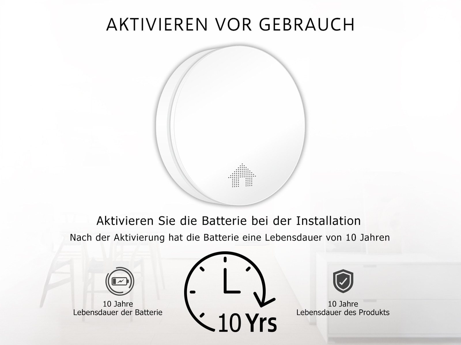 Elro Rauchmelder (6er Set Optischer Desing Rauchwarnmelder mit 10 Jahres Batterie, flach) – Bild 5 von 5