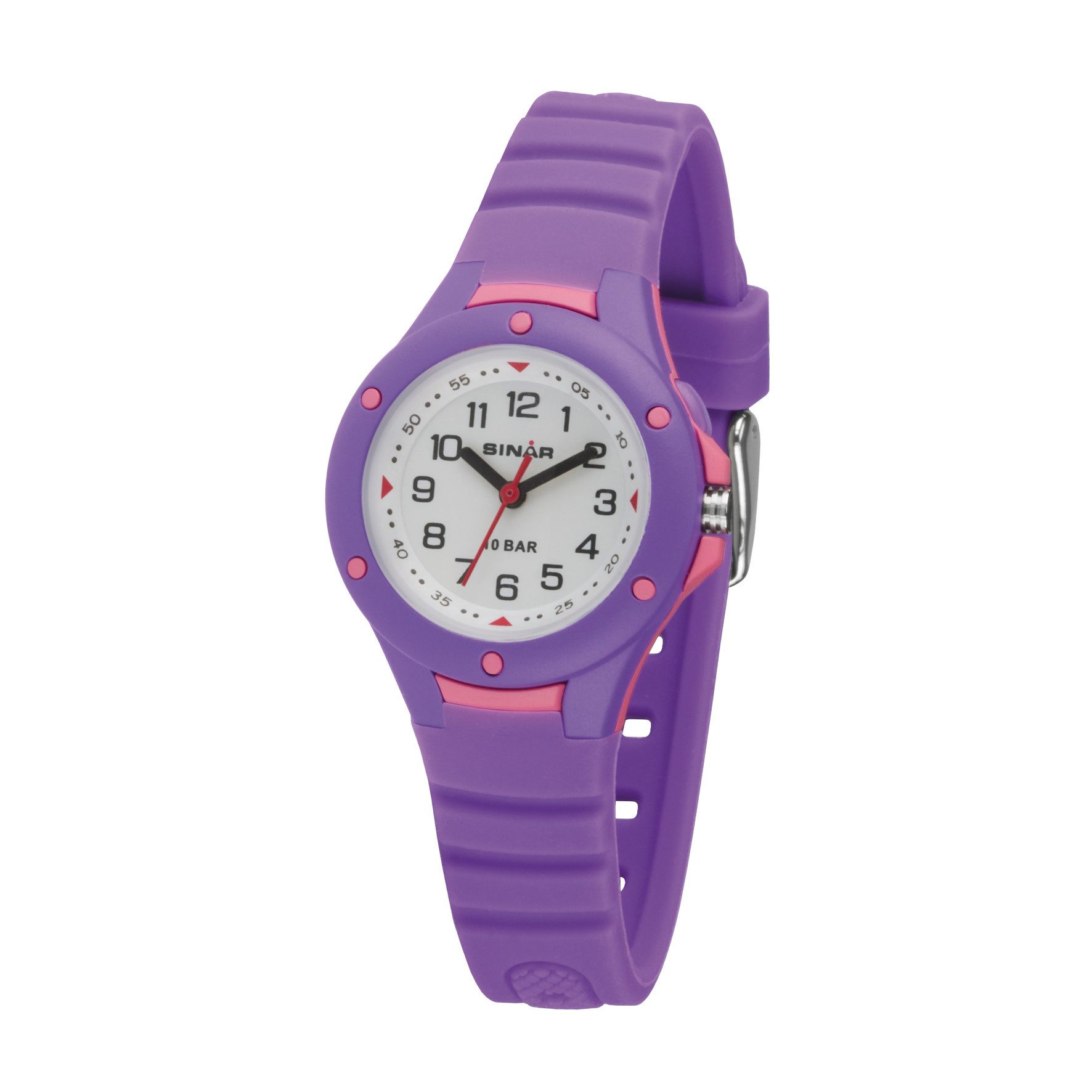 SINAR Quarzuhr XB-17 Jugenduhr Sportuhr Silikonband, analog sportlich modern Geschenkidee Jugend Kids Ø 29 mm
