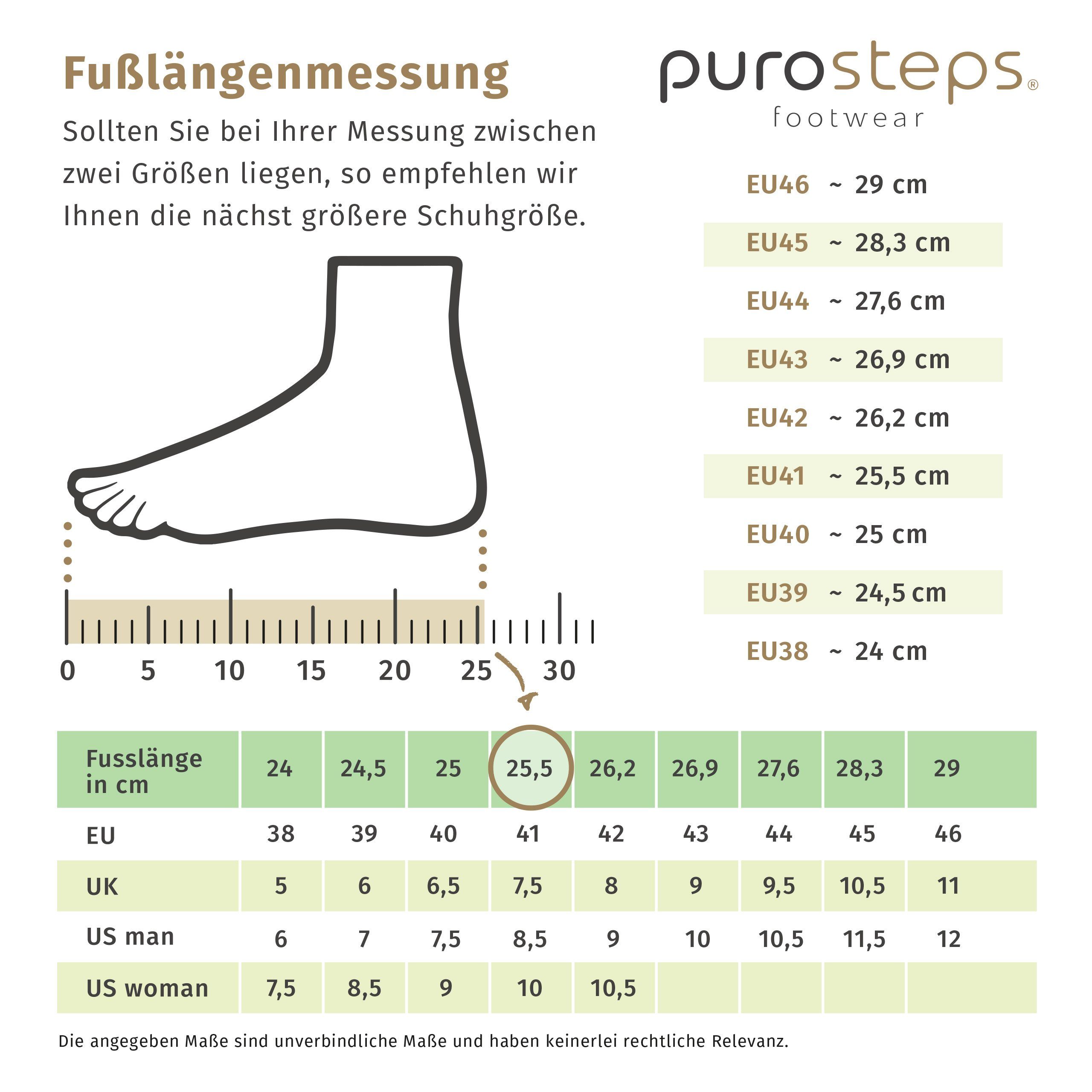 Hausschuh Schwarz-Grau purosteps Fieltro-Eco