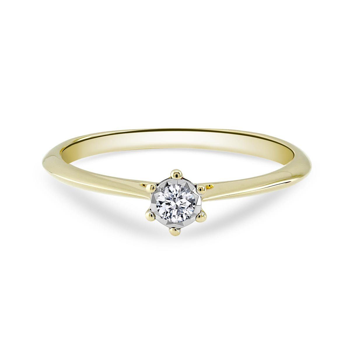 Adam & Eve Verlobungsring Verlobungsring Diamant (0.06 ct) 585 Gelbgold günstig online kaufen