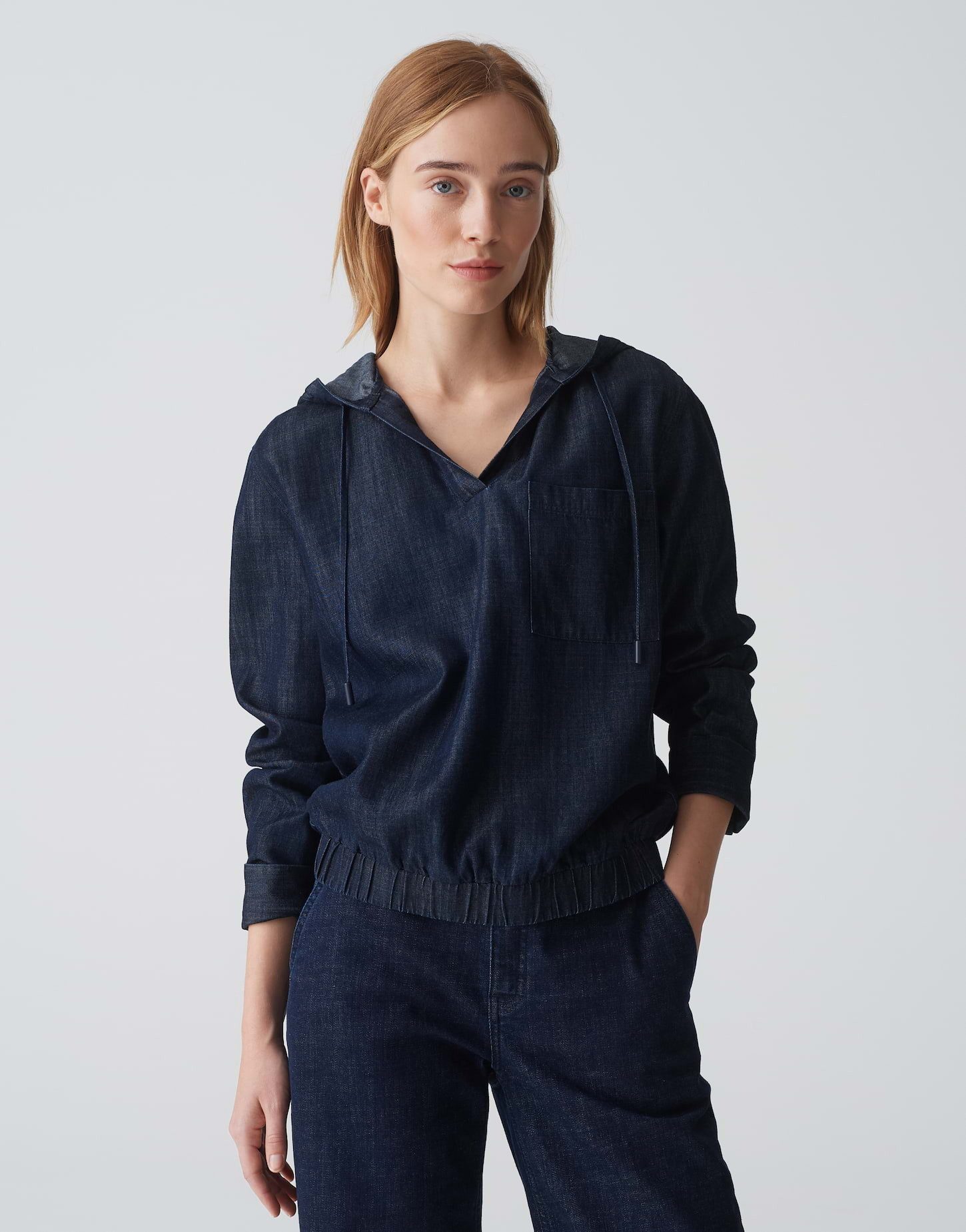 Langarmbluse Bluse FUDI Regular aus nachhaltigem Tencel Mix