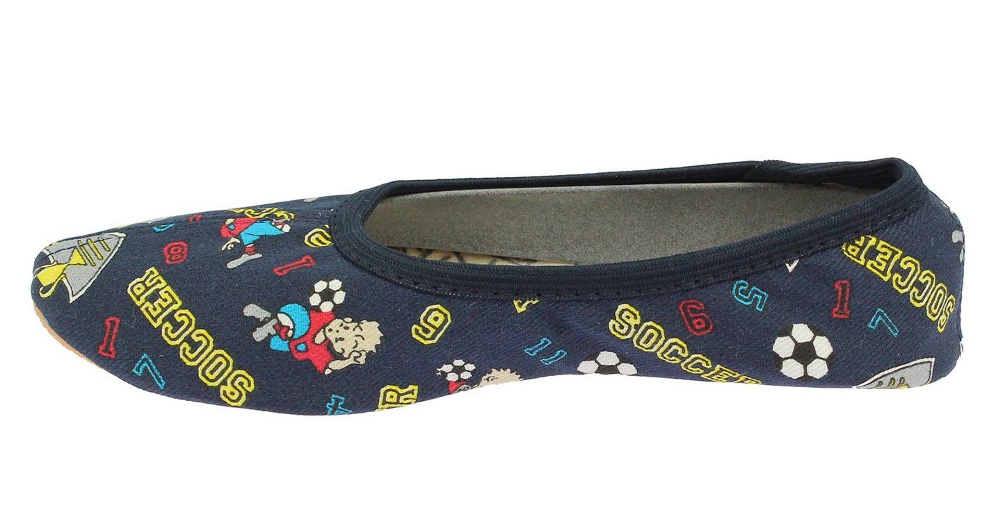 Beck Schläppchen Soccer Gymnastikschuh (mit rutschfester Gummisohle) aus Naturkautschuk, atmungsaktive Baumwolle – Bild 5 von 5