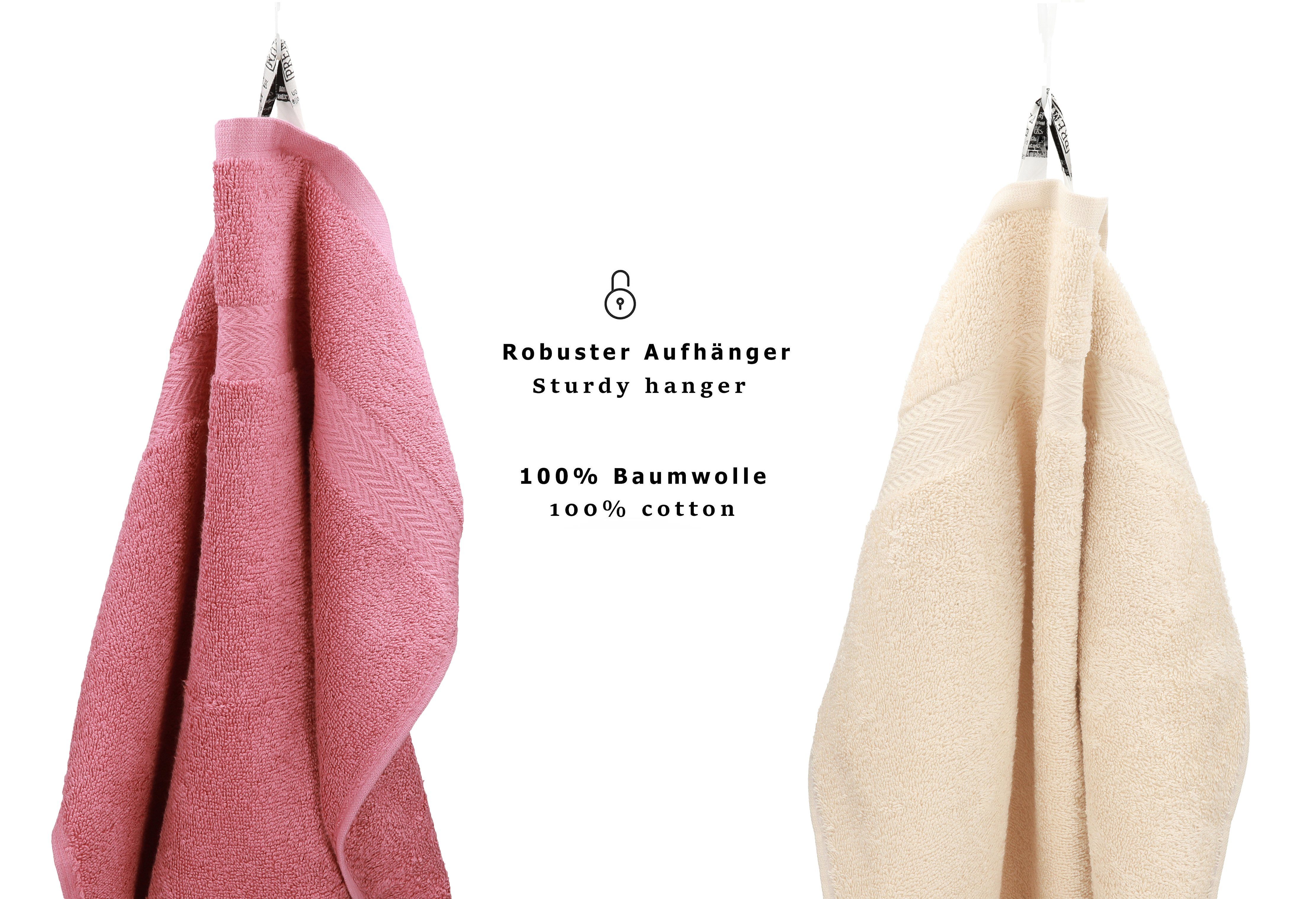 Betz Handtuch Set 10-TLG. Handtuch-Set Premium, Baumwolle, (Set, 10-tlg), Farbe Altrosa & Beige