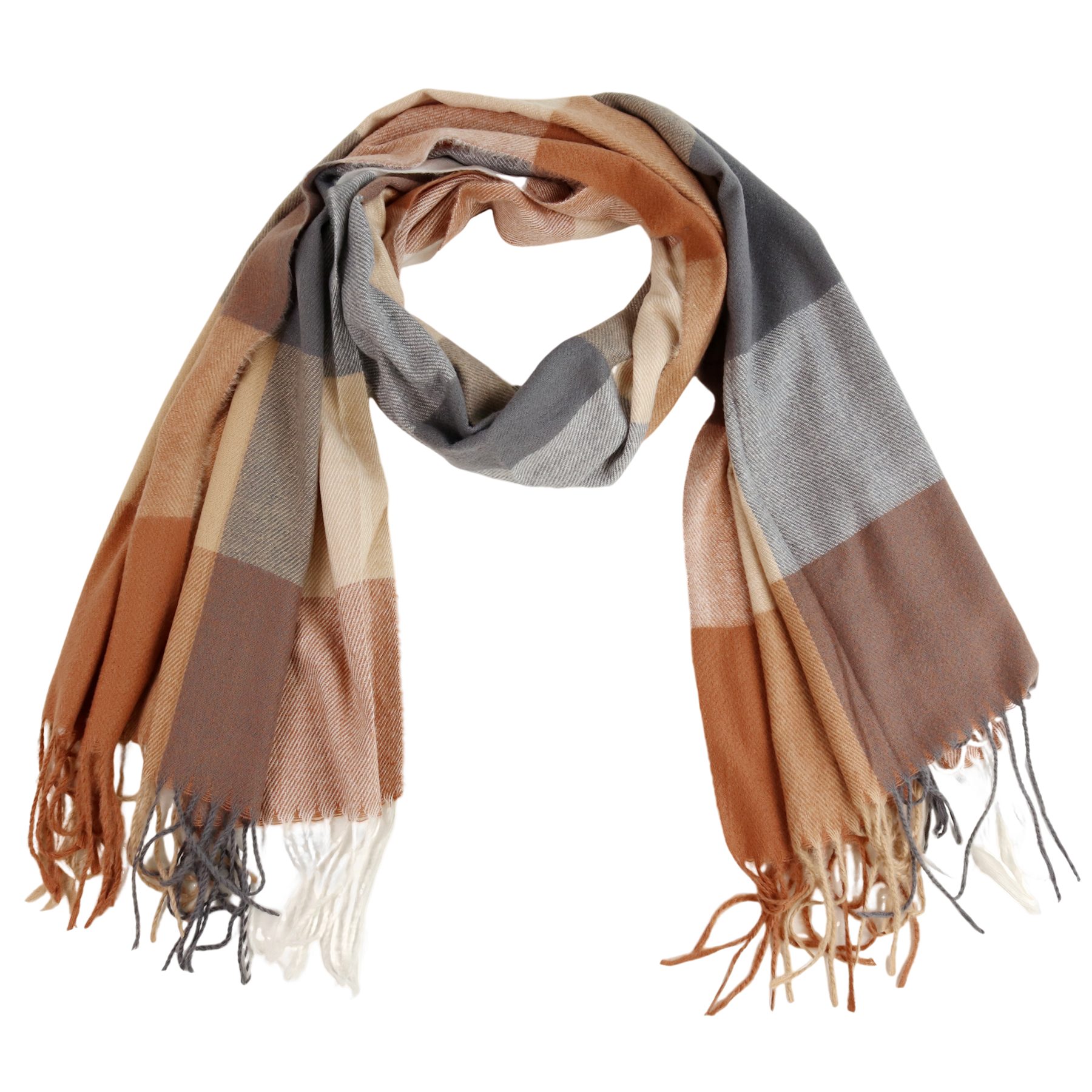 MIRROSI Modeschal weicher und warmer karierter Schal mit Fransen, 70x180cm, (Viele tolle Farboptionen zur Auswahl), Damen Halstuch ideal für Herbst und Winter