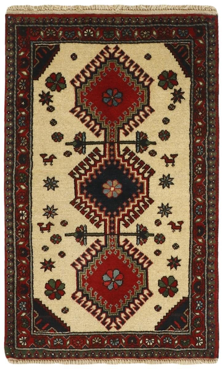 Orientteppich 56x91 mm 12 Höhe: / rechteckig, Handgeknüpfter Perserteppich, Nain Orientteppich Trading, Yalameh