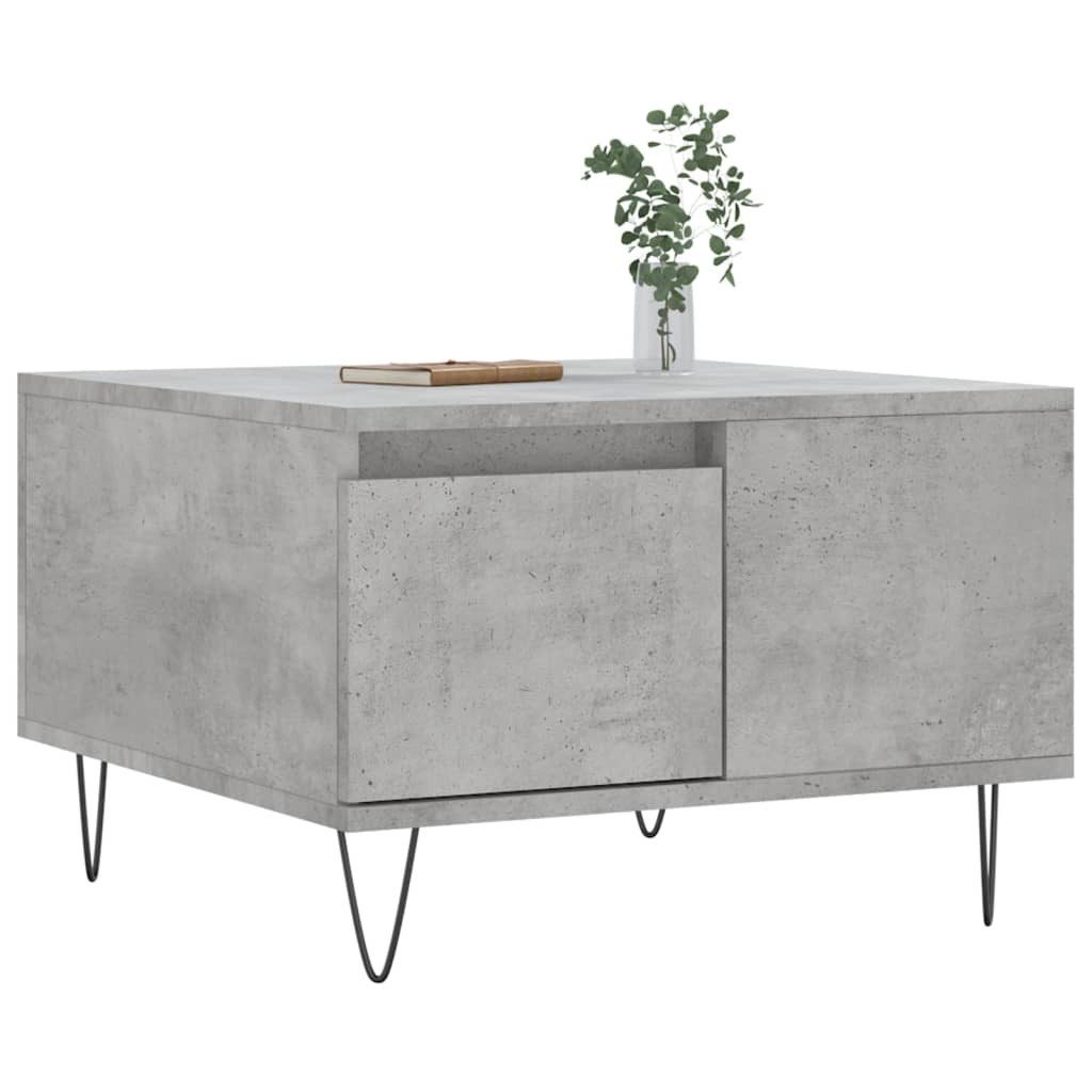 vidaXL Couchtisch Couchtisch Betongrau 55x55x36,5 cm Holzwerkstoff (1-St)