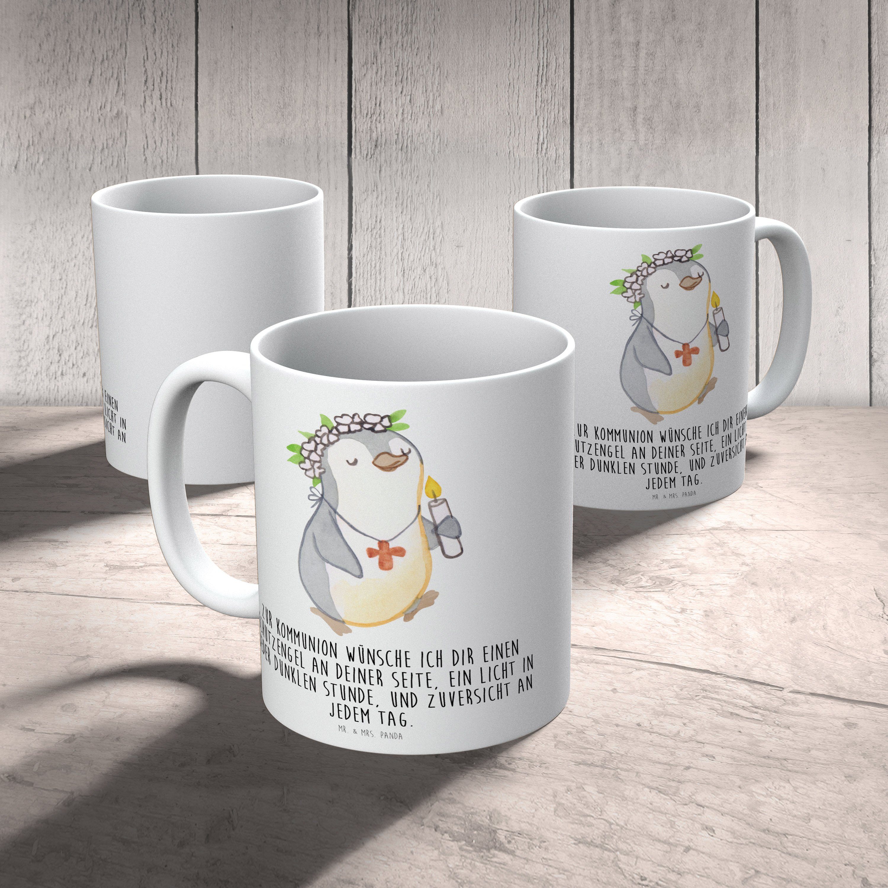 G, Tasse Geschenk, Weiß Konfirmation Geschenk, & Mädchen Mrs. Pinguin - Mr. Panda - Keramik Kommunion