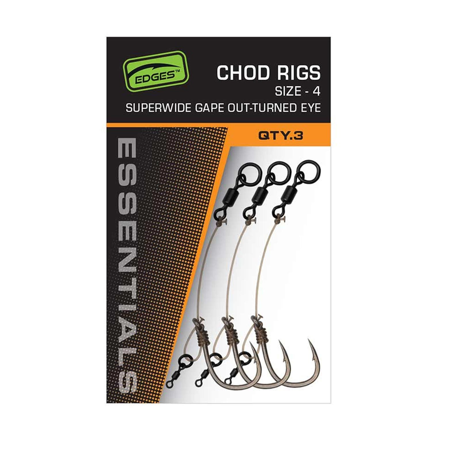 Fox Vorfachschnur, Fox Edges SWOG Chod Rigs Size 5 3pcs Vorgebundenes Karpfenrig
