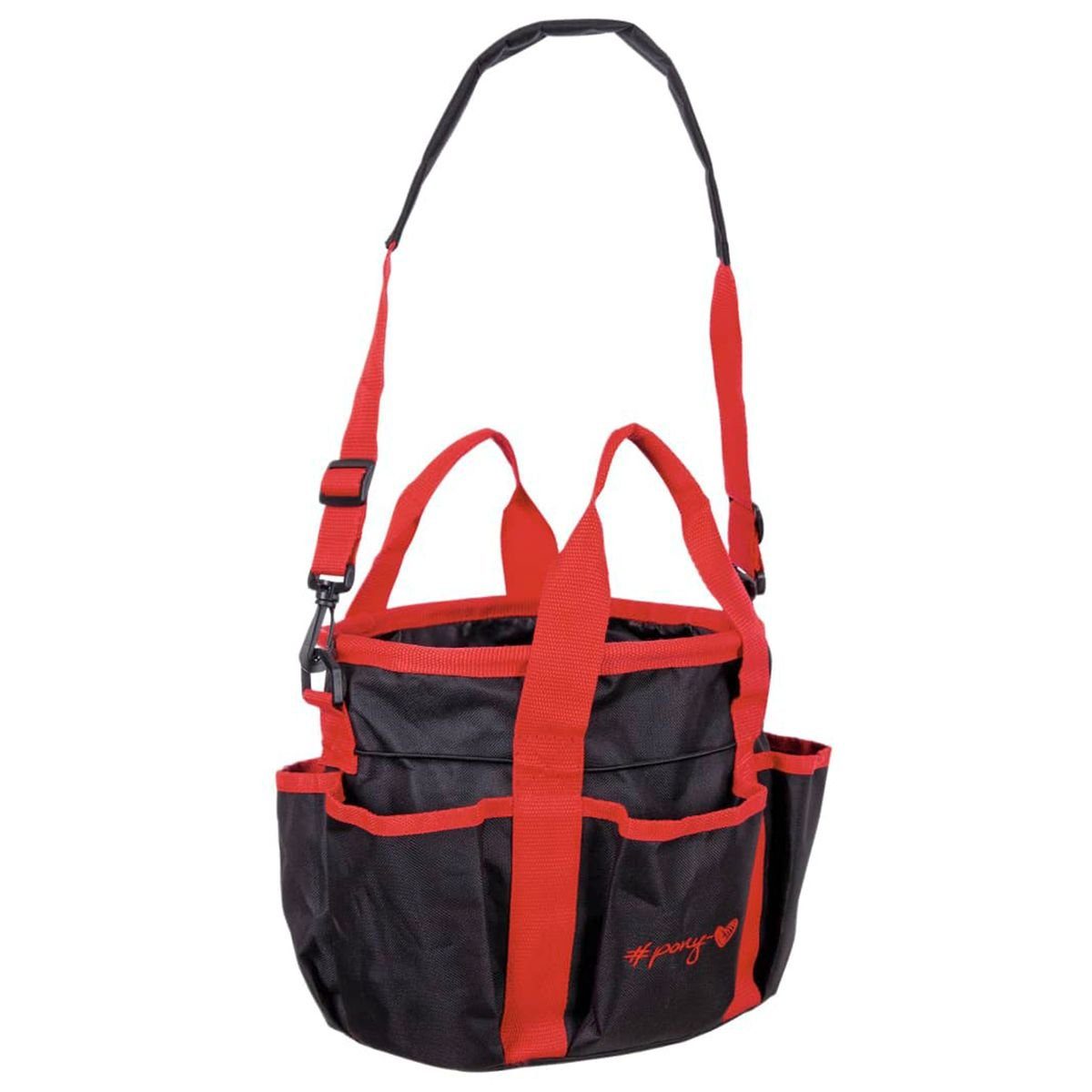 USG Putztasche Putztasche USG schwarz rot 6 Seitentaschen Ø 25x24 cm wasserabweisend, mit abnehmbaren Trageriemen