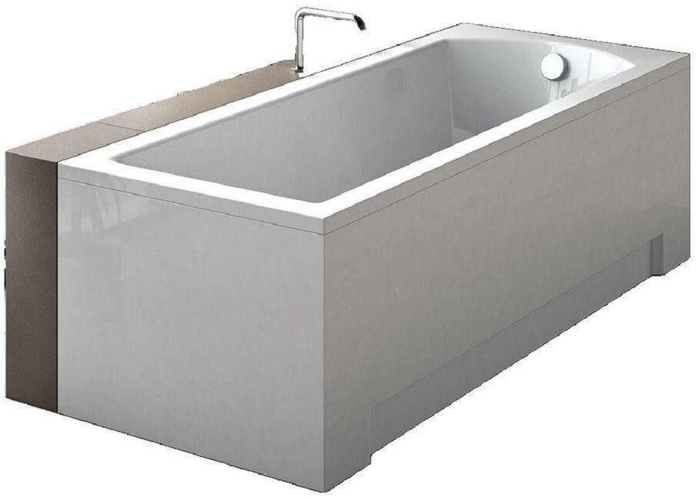 JVmoebel Badewanne Rechteckige Eckbadewanne in Weiß aus hochwertigem Material, Made in Europa