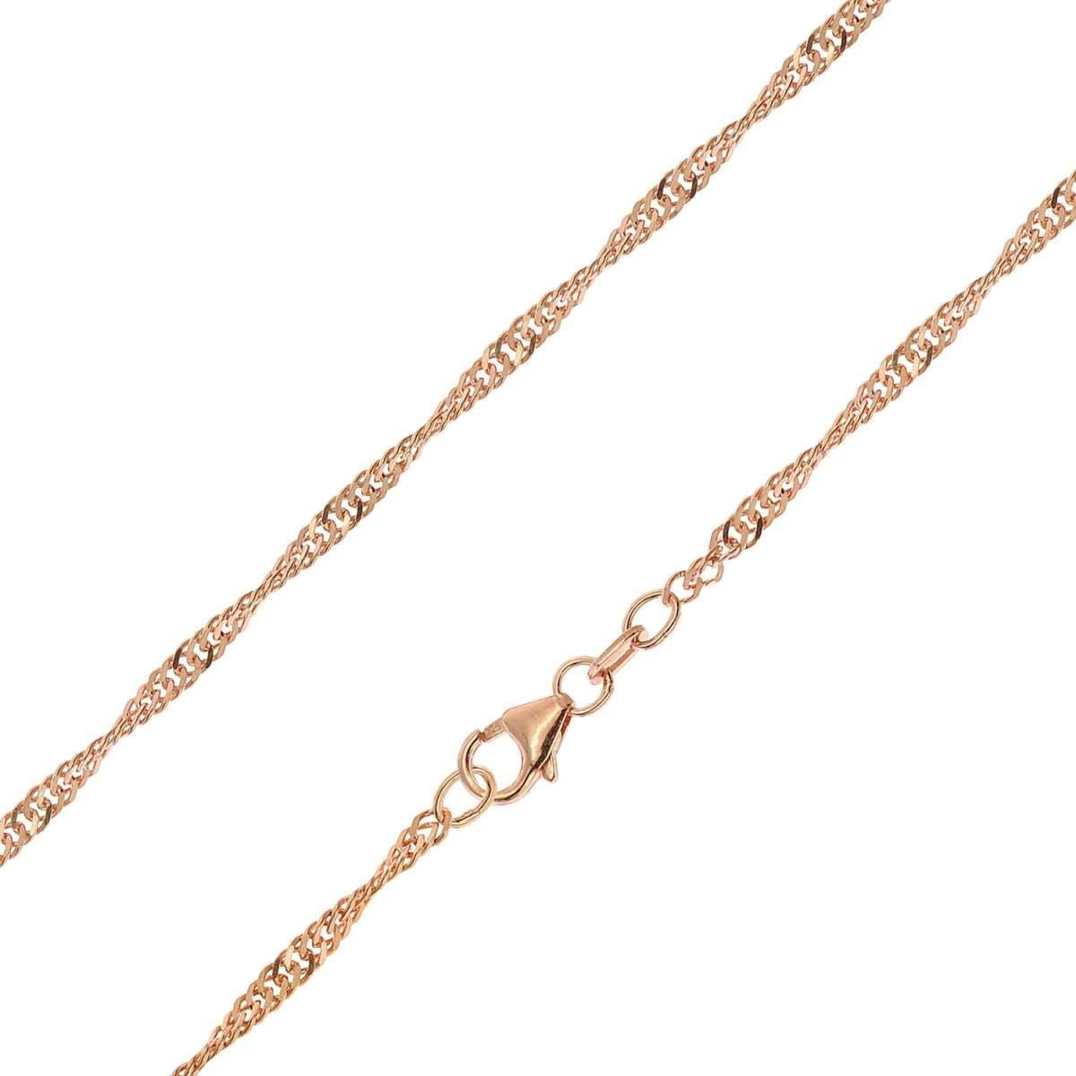 trendor Collier 21234, für Damen 925 Silber Rosé Vergoldet Singapur