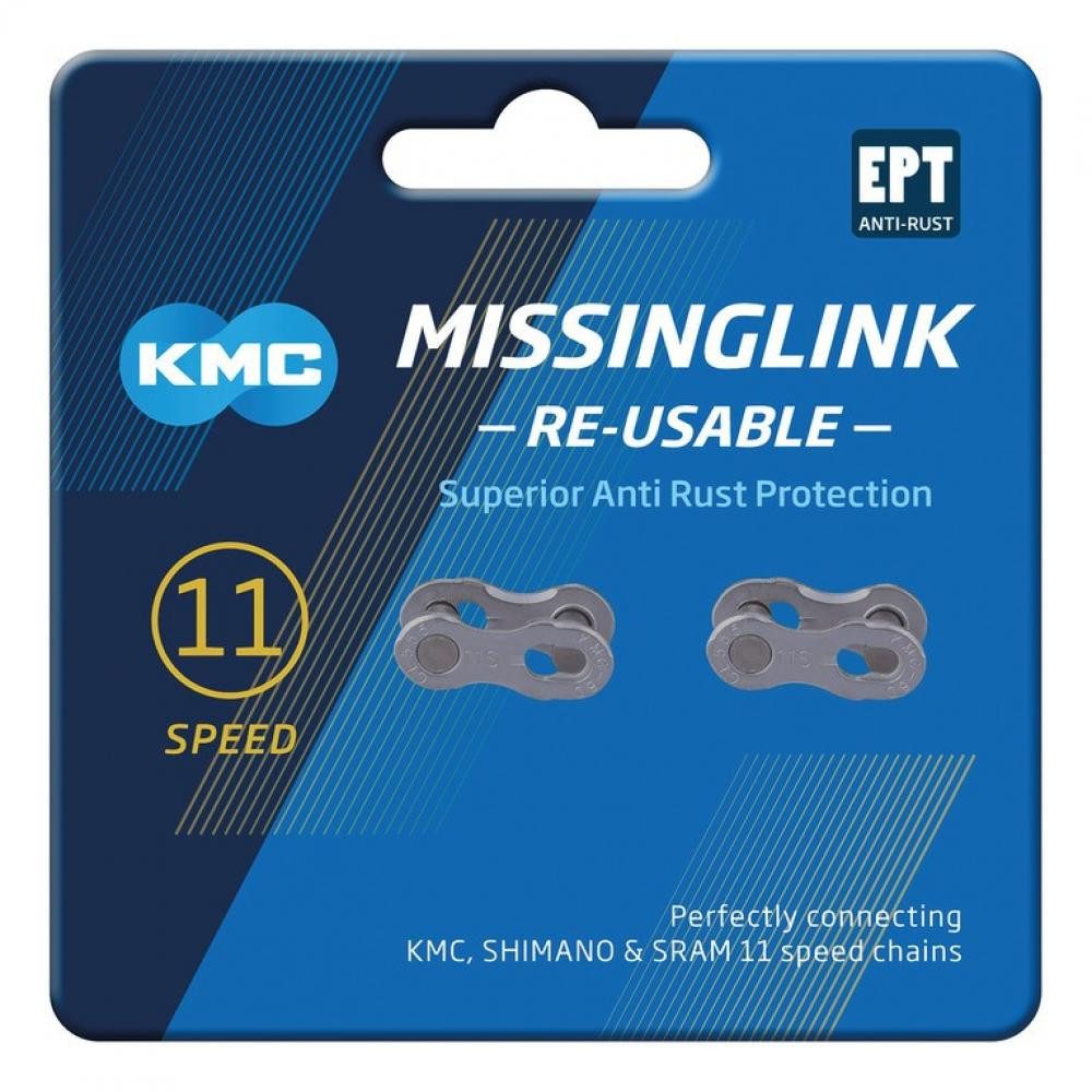 Fahrradkette KMC Missinglink 11R EPT Silber 2 Stück f. Kettenschloss 5,65mm 11-fach