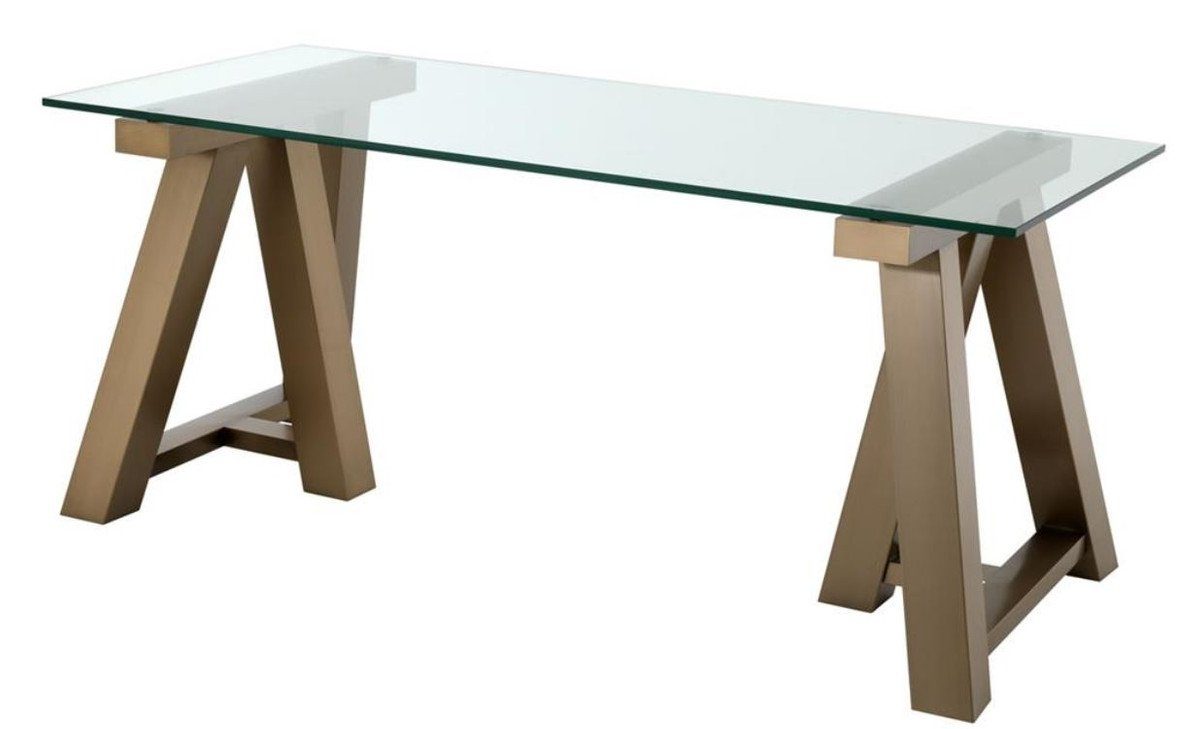 Schreibtisch - Casa Padrino x 180 78 cm H. x Büromöbel Messing 80 Luxus Luxus Schreibtisch