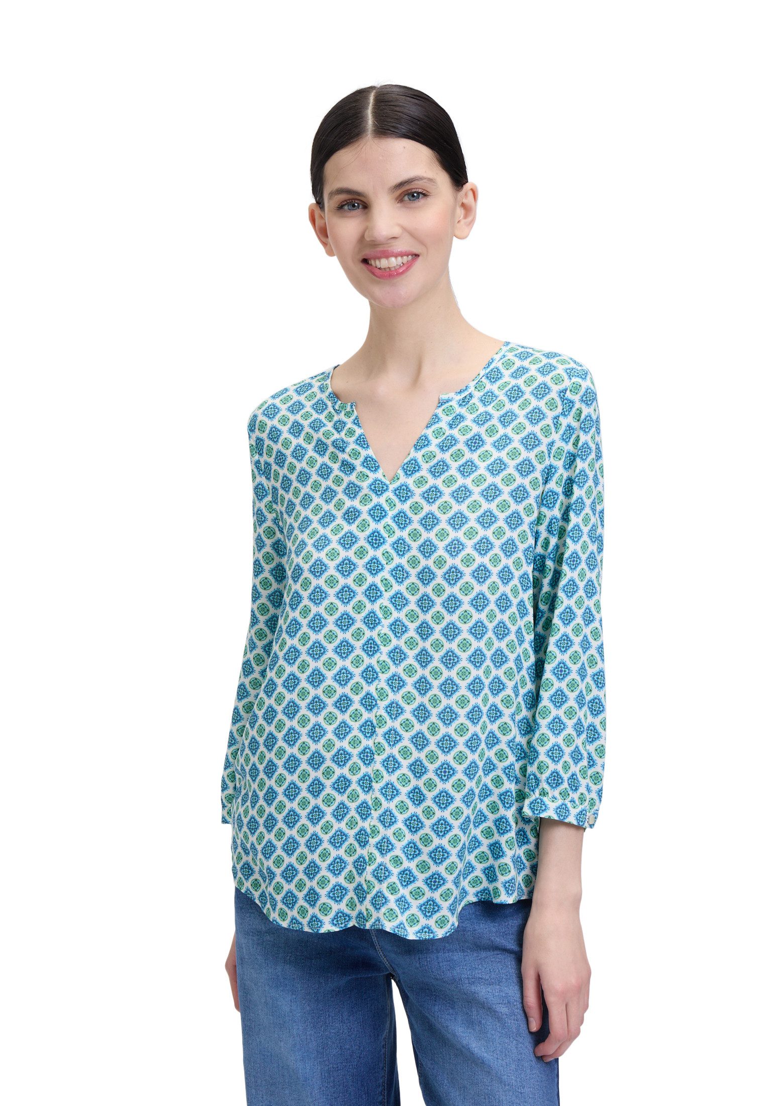 Schlupfbluse Cartoon Casual-Bluse mit Muster