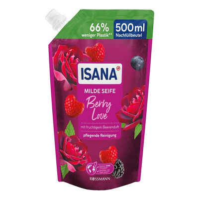 ISANA Flüssigseife Berry Love, Nachfüllbeutel, 500 ml