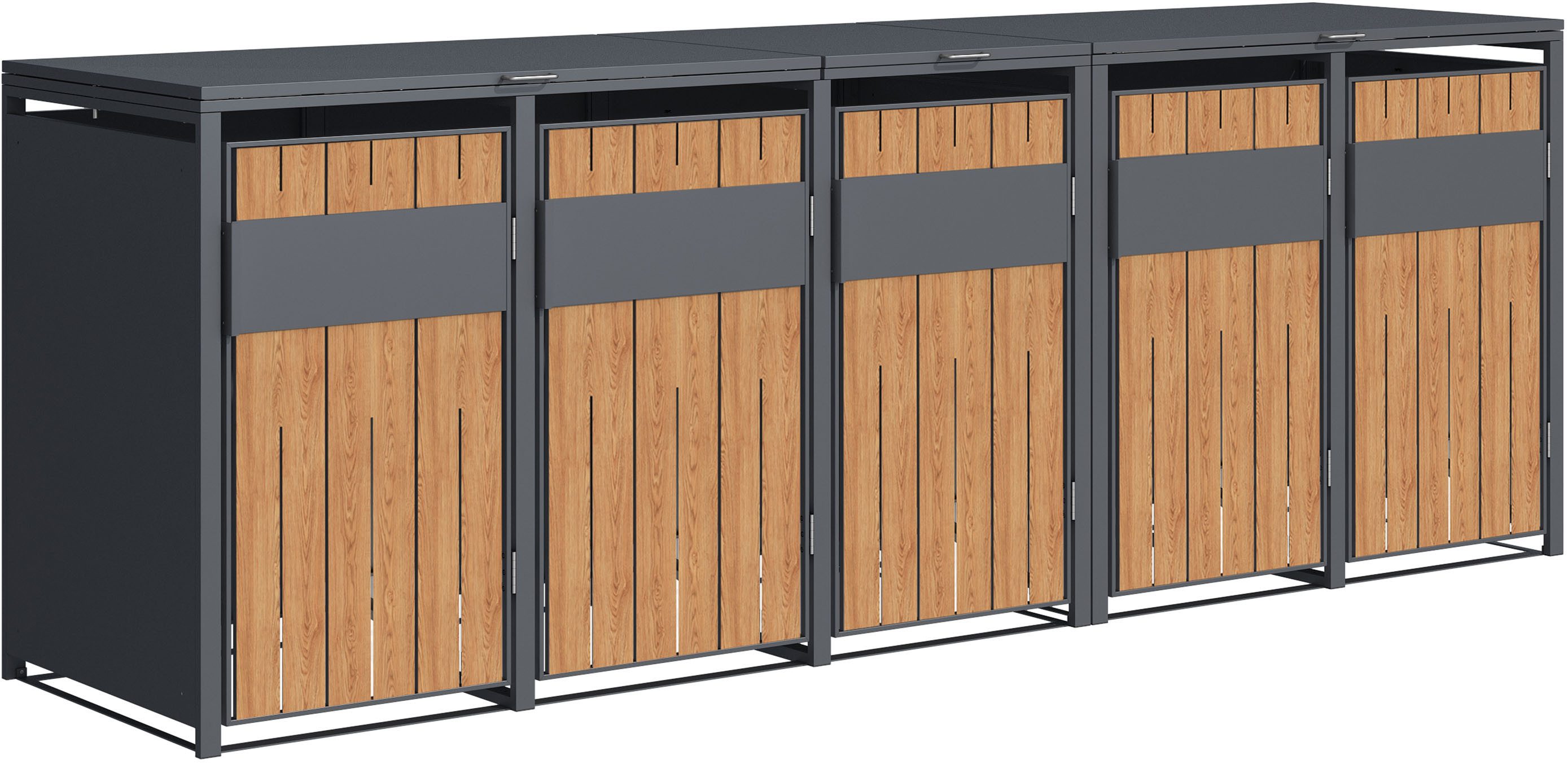 WESTMANN Mülltonnenbox Varius 5, BxTxH: 330x80x116 cm, für 5x240 L Mülltonnen