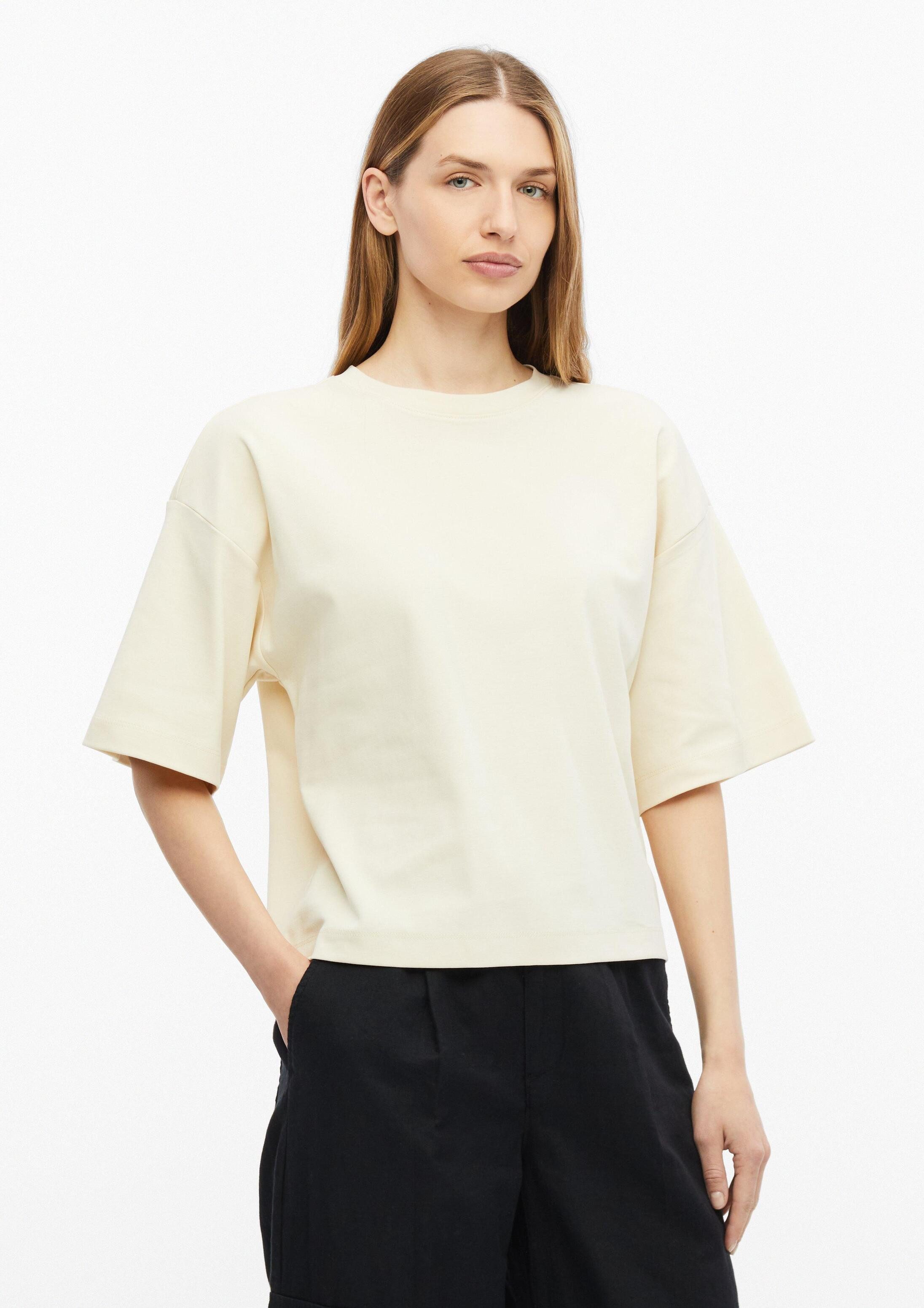 s.Oliver Kurzarmshirt T-Shirt T-Shirt aus Interlockjersey mit überschnittener Schulter