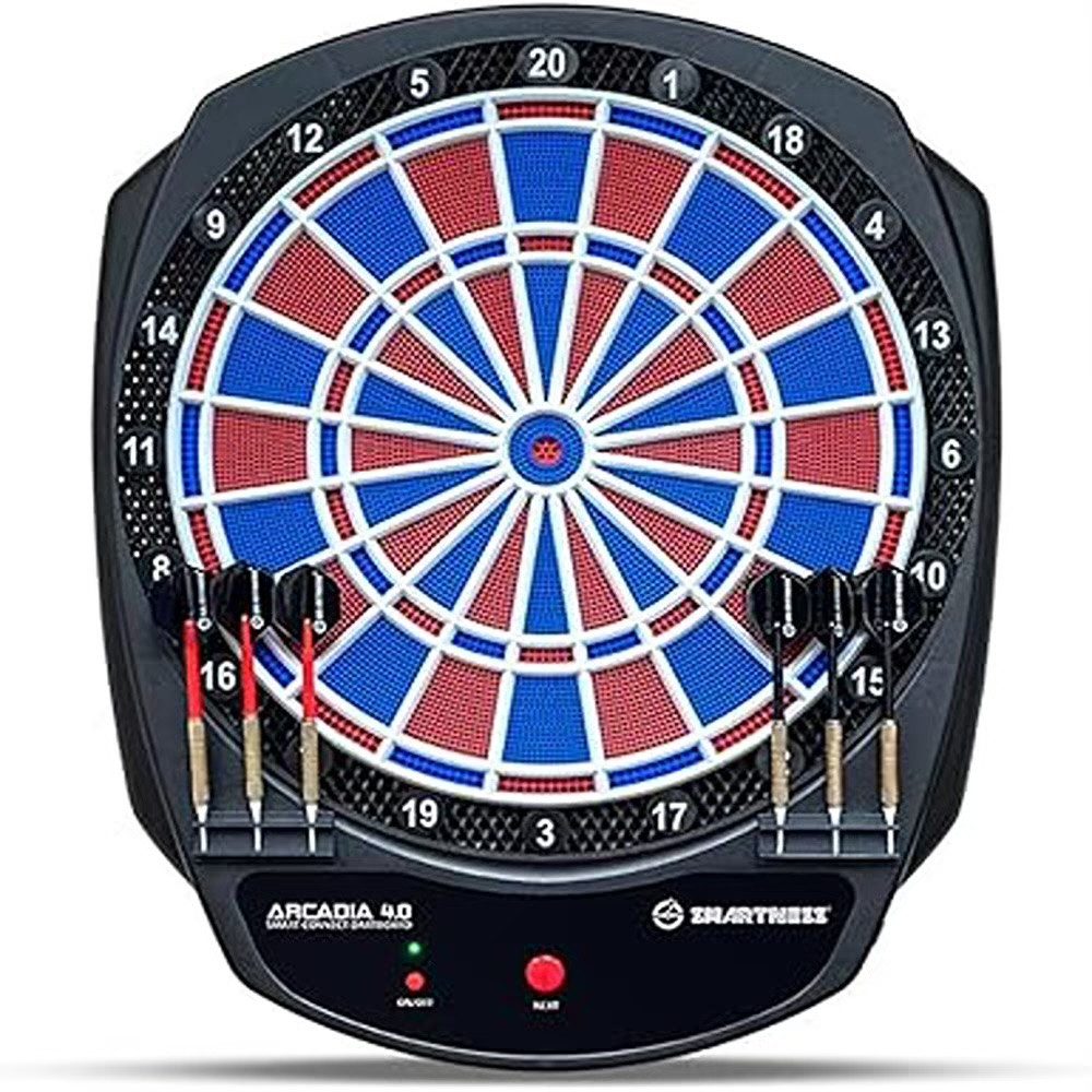 Carromco Zielscheibe Smartness Arcadia 4.0 - elektronische Dartscheibe Profi E-Dartboard, 17 Spiele & 312 Varianten (inkl. Cricket)