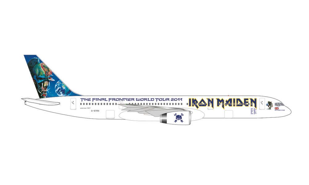 Herpa Modellflugzeug Herpa 535267 B757-200 Iron Maiden Tour 2011 1:500