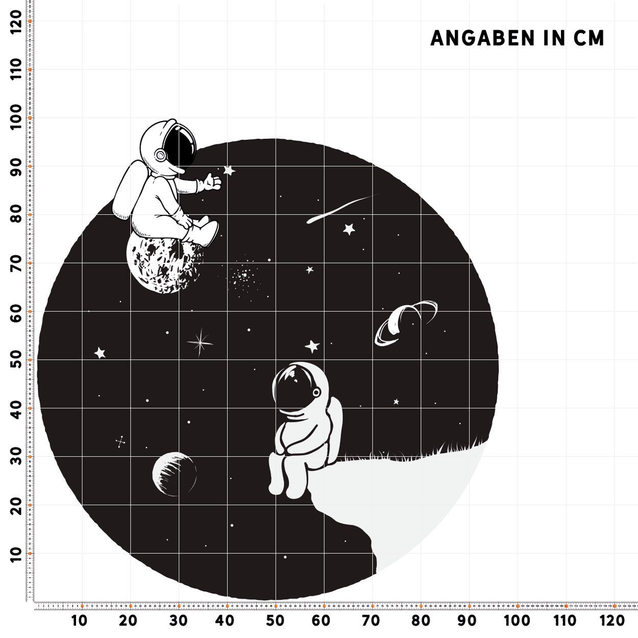 Sunnywall Wandtattoo Astronauten Abenteurer Planeten - Weltraum Wandtattoo Kollektion