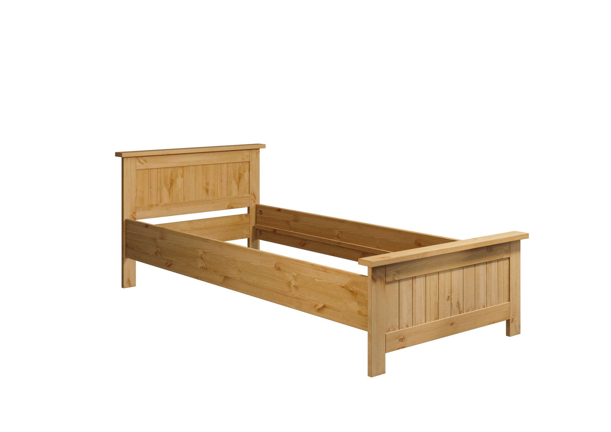 OTTO home Massivholzbett Juventus, Bett, Massivholzbett, Holzbett, Bettrahmen (Breite/Belastbarkeit 140cm/180 KG), Breite 90 cm, aus massiver Kiefer, FSC®-zertifiziert
