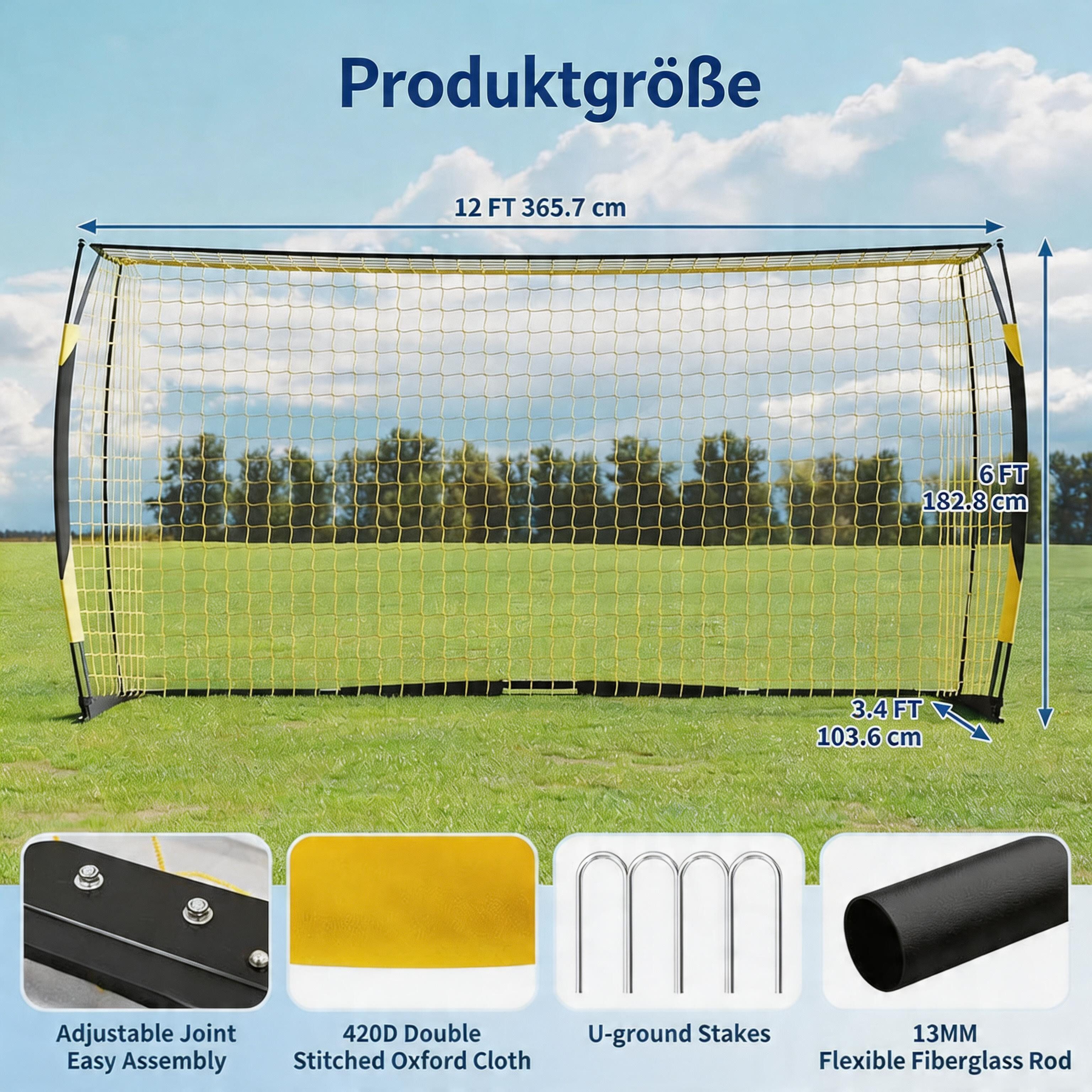 GarveeMore Fußballtor für Garten, Training, Fußball-Übungsgeräte, Fußballtraining