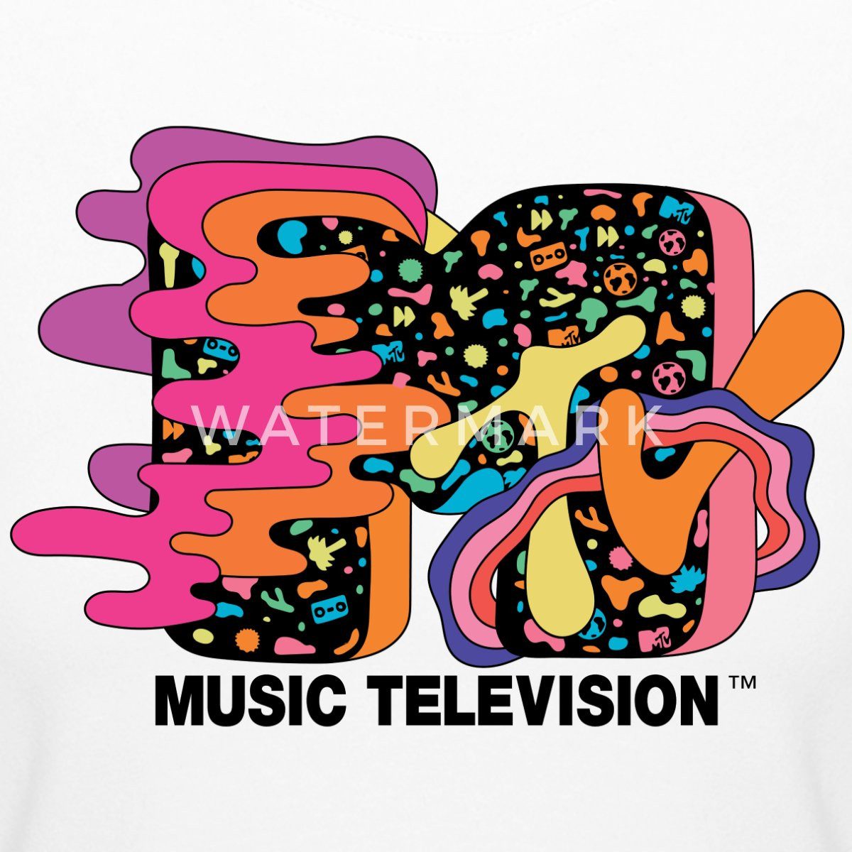 Spreadshirt T-Shirt MTV Music Television Buntes günstig online kaufen