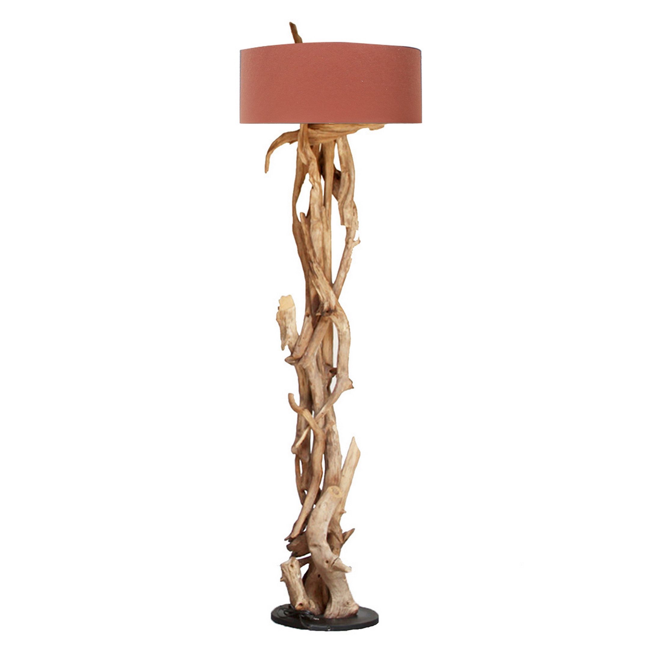 Möbel Bressmer Stehlampe BLUMA Stehleuchte, stehlampe holz 180 cm, treibholz Stehen lampe, E27, Nachhaltig