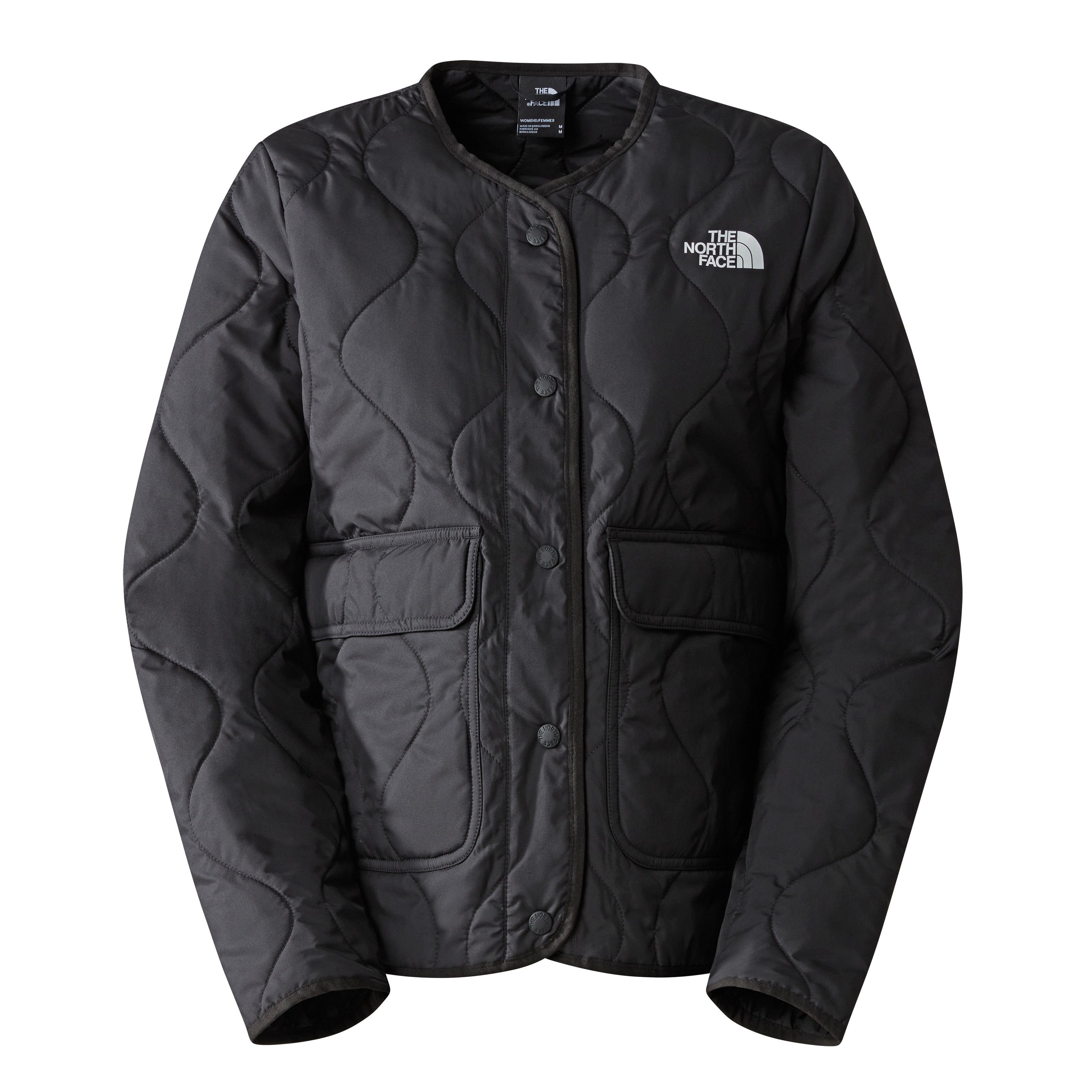 W AMPATO The Face und Schulter Logodrucken QUILTED North mit LINER Steppjacke black auf Schlüsselbein