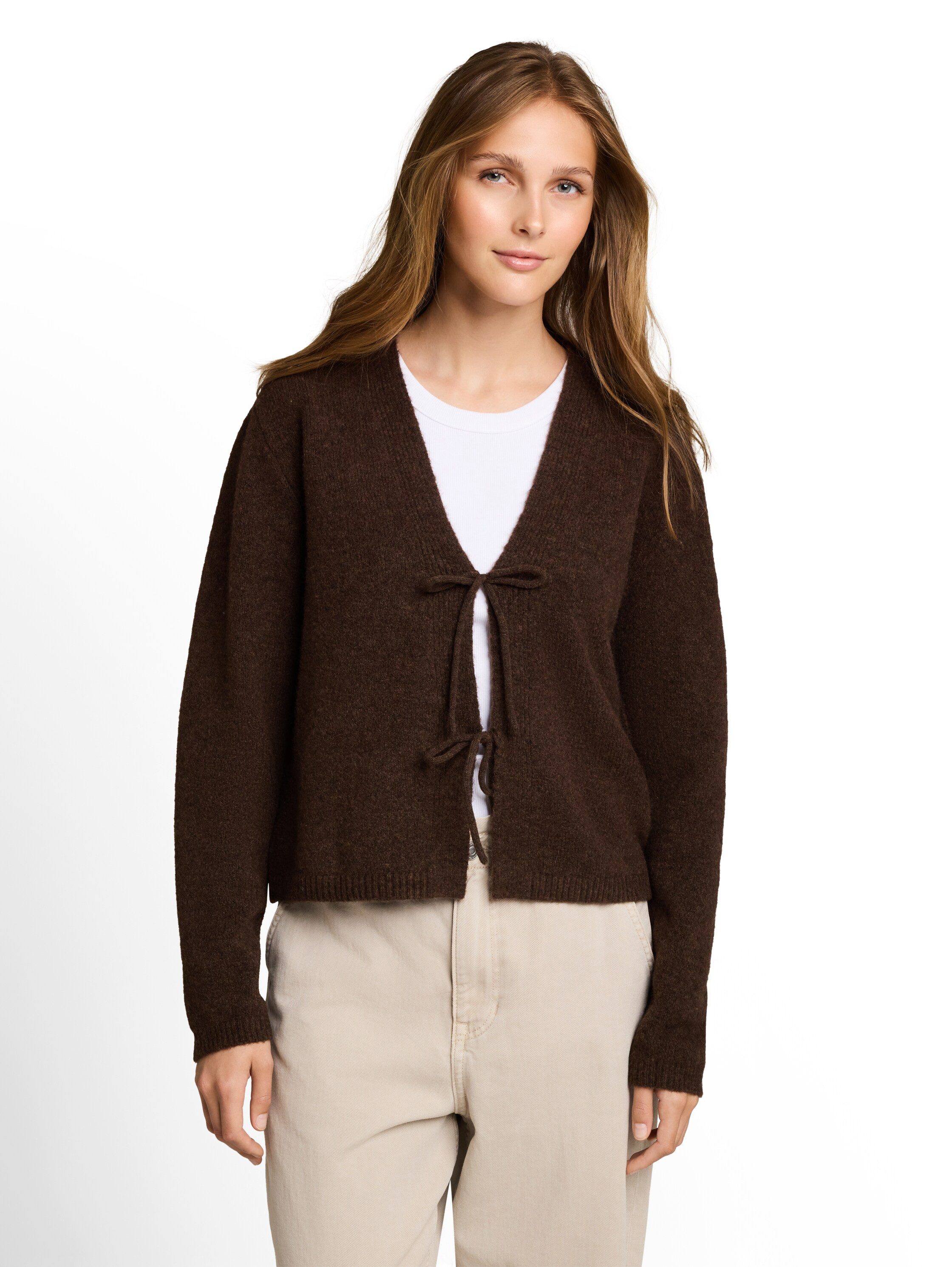 TOM TAILOR Denim Cardigan mit Schleifen